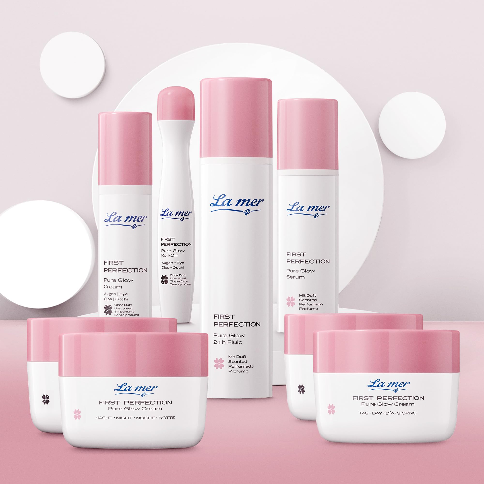 La mer First Perfection Pure Glow Roll-On - Augengel gegen die ersten Zeichen von Aging - Glättet die Haut und spendet Feuchtigkeit - Mindert Schwellungen, Augenringe und rote Äderchen - 15 ml