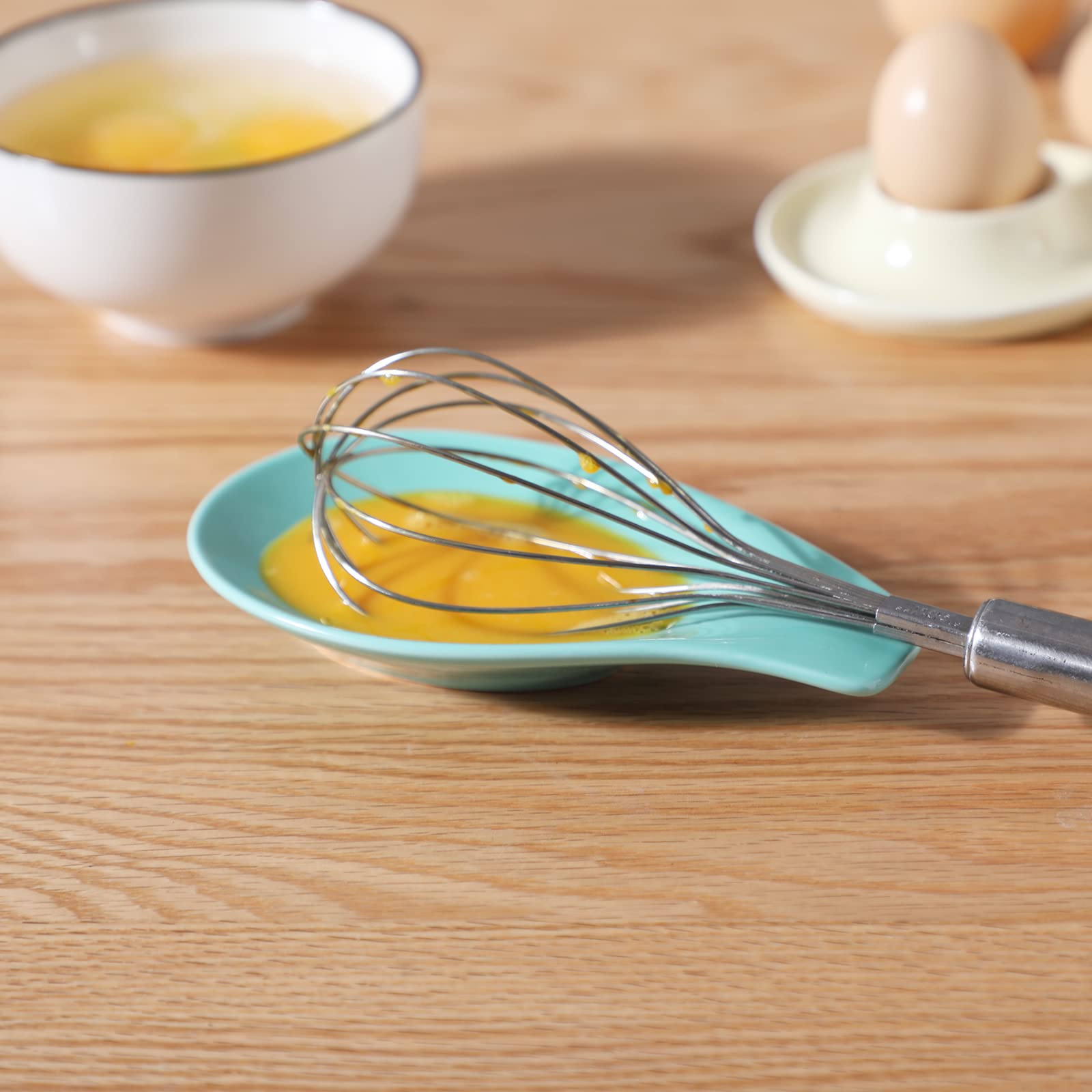 ONTUBE - Juego de 5 soportes de cerámica para cucharas de cocina (porcelana), color mezclado
