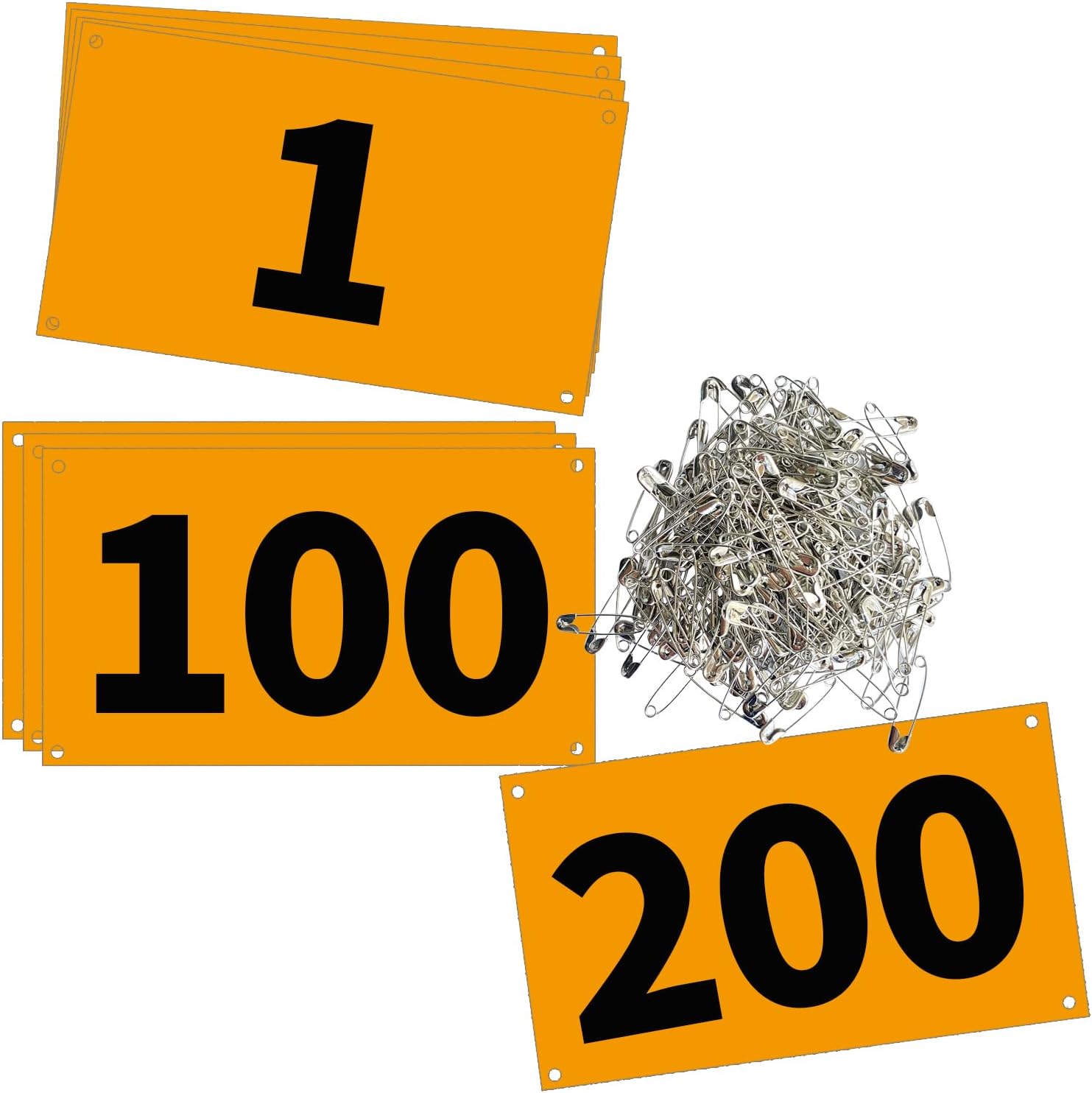 Race Bib Numbers for Tryouts,Running Bibs with Pins for Races,Marathon,Track,Field Competitor Audition Road ID Paper