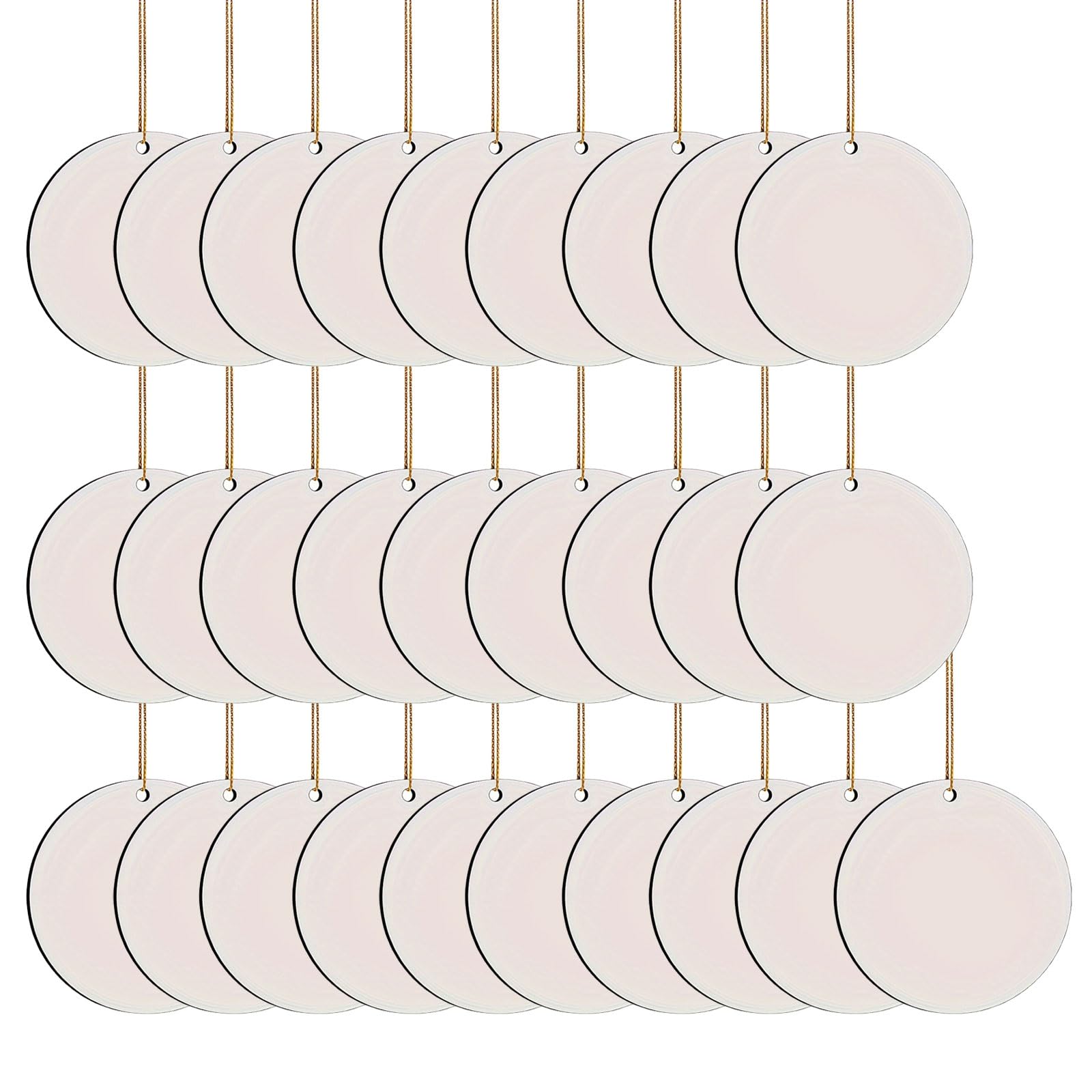Breloques de Noël en acrylique sublimation lot de 25 pour décoration thermique