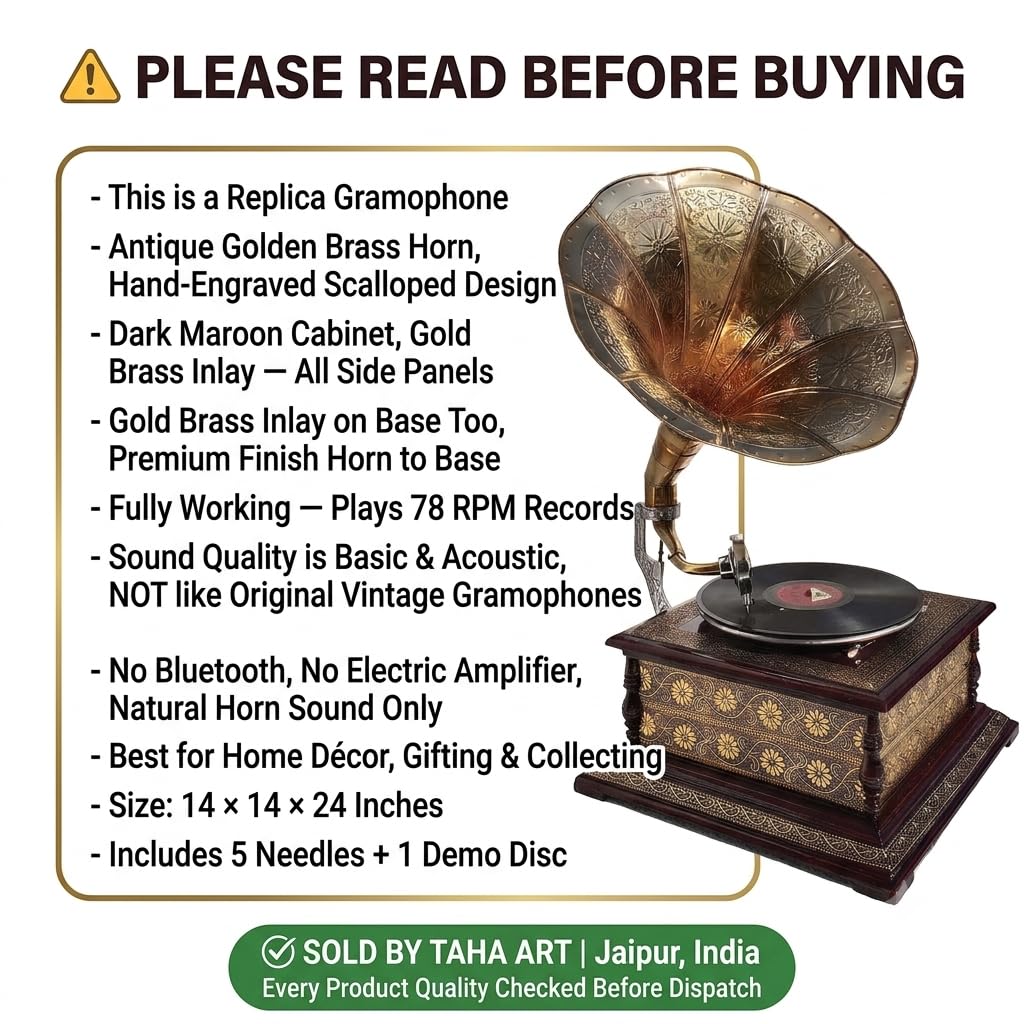 Gramophone Player Original Gramophone Record Player Working with