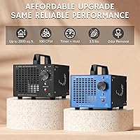 Vista 2 de Airthereal MA5K - Generador de ozono para el hogar, eliminador de olores ionizador de aire de ozono con temporizador de 120 minutos, diseño ligero