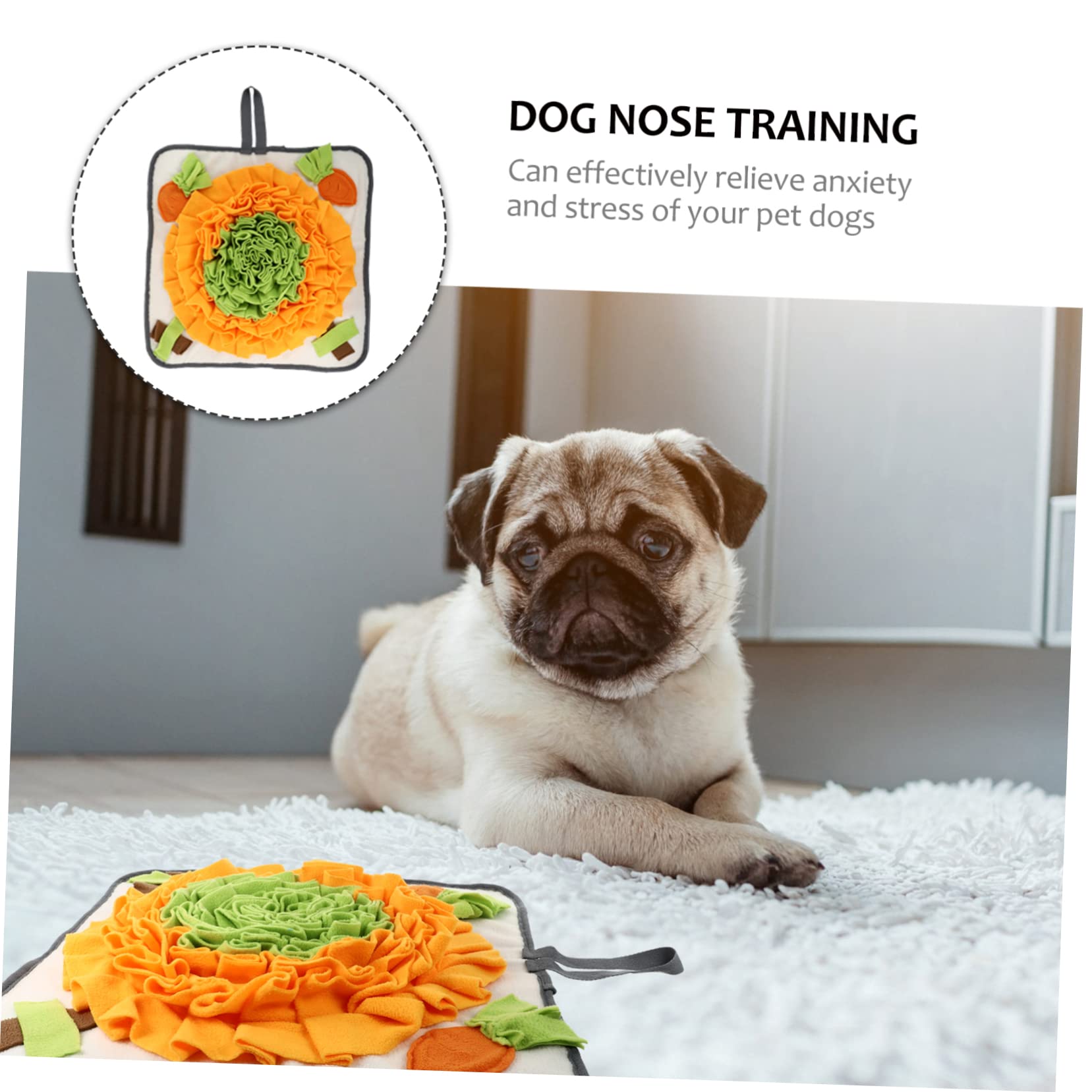 Tappeto per Cani Snuffle Mat 1 Pezzo in Pile Polare, per Foraggiamento | Leggero e Portatile, Si Può Appendere alla Gabbia, Soluzione Semplice per Pet Food