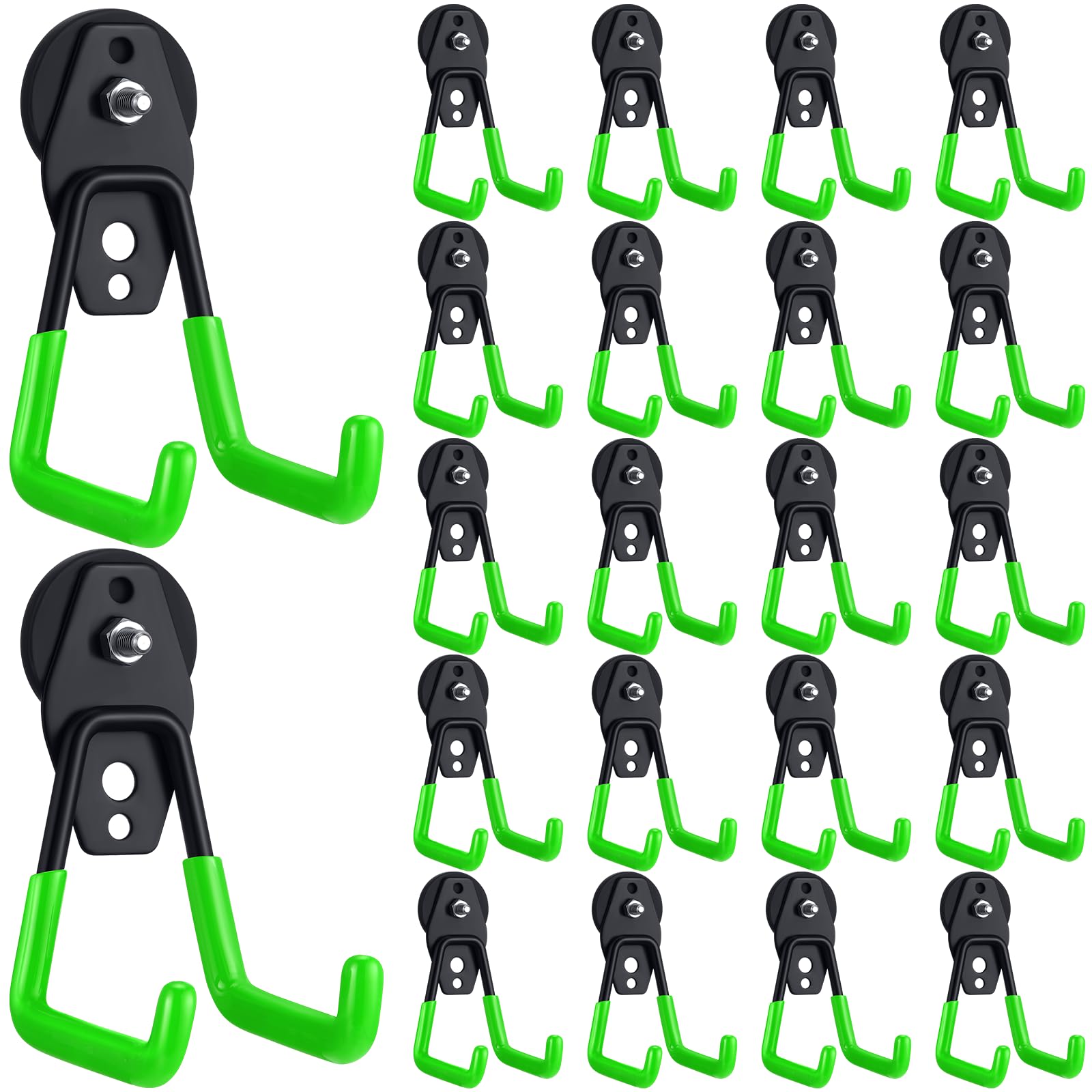 Landhoow 22 Pcs Large Magnetic Hooks Heavy Duty Magnet Hooks, Green