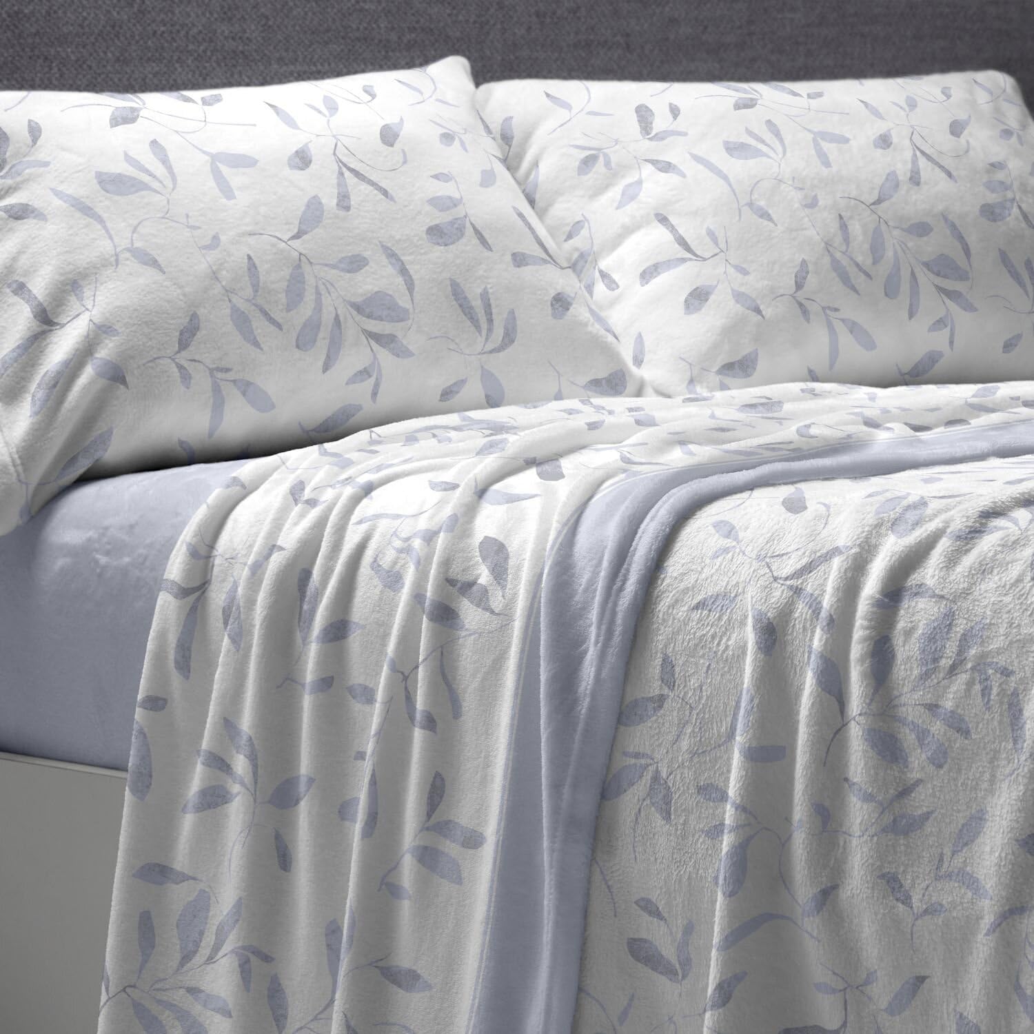 Burrito Blanco | Sábanas de Coralina | Cama de 90cm. (+Medidas Disponibles) | Diseño 987 | Color Azul (90x190/200cm.)