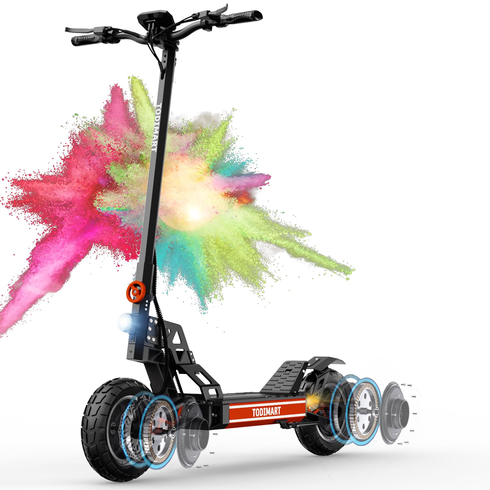 TODIMART X5 S-E-Schwebebordmit App-Steuerung, 70 km Reichweite, 10 Zoll Offroad-Reifen, Doppelte Federung, Faltbar, 48 V