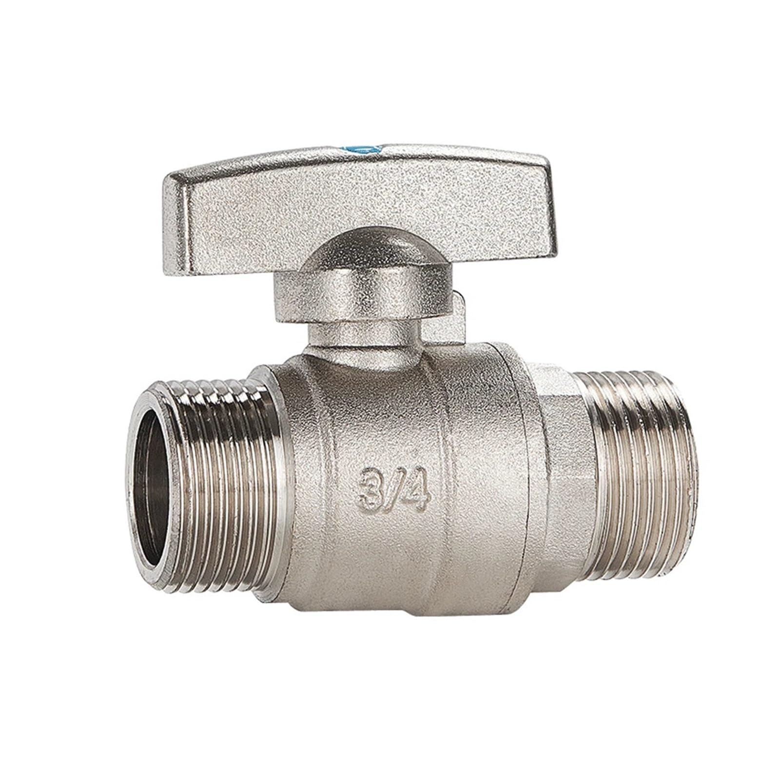 Válvula de bola de latón H59 de 1/4" BSPP macho con mango de mariposa
