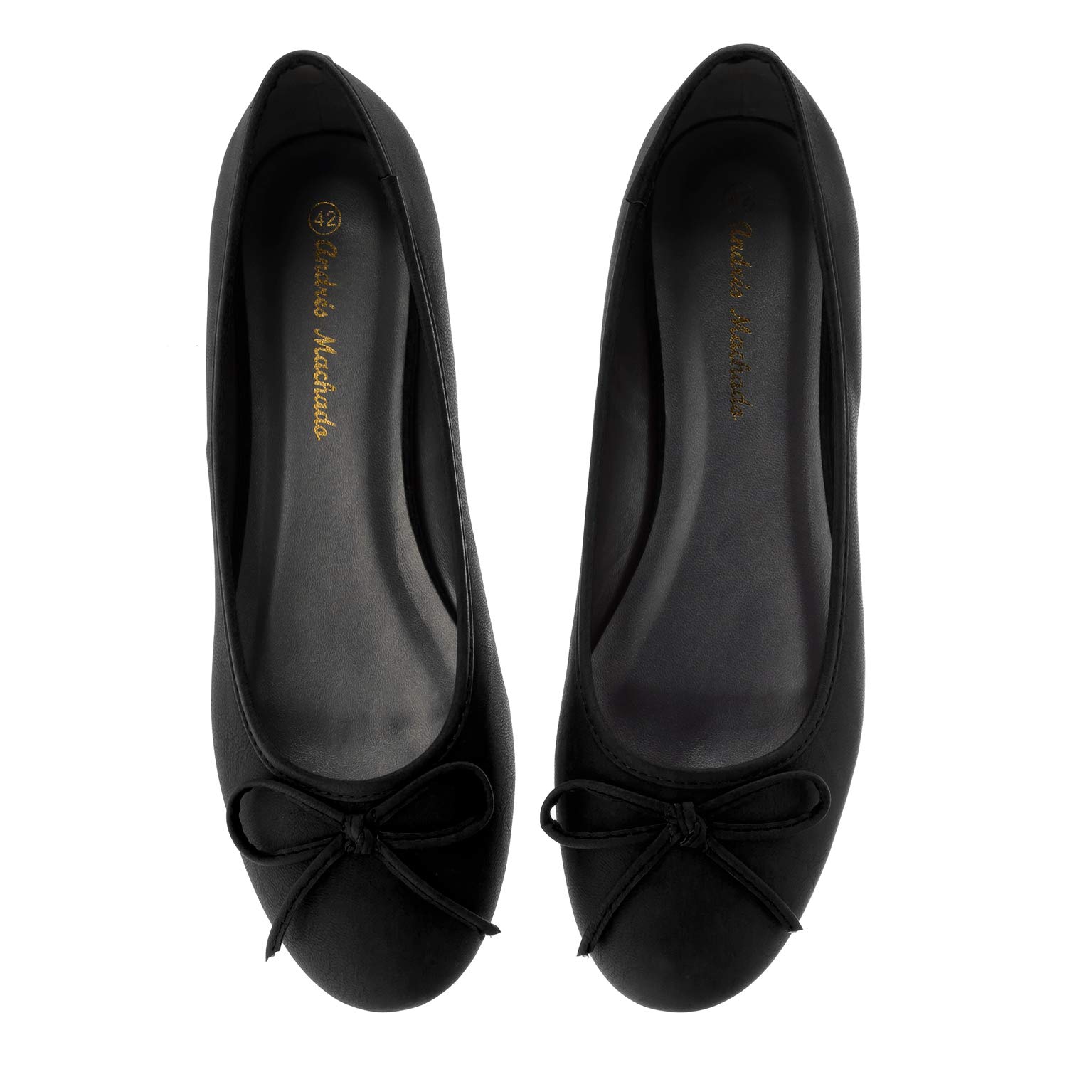 Andrés Machado - Flache Ballerinas für Damen und Junge Frauen - TG104 – Loafer für den Sommer mit flachem Blockabsatz und dekorativer Schleife - Große Größen von 41 bis 46