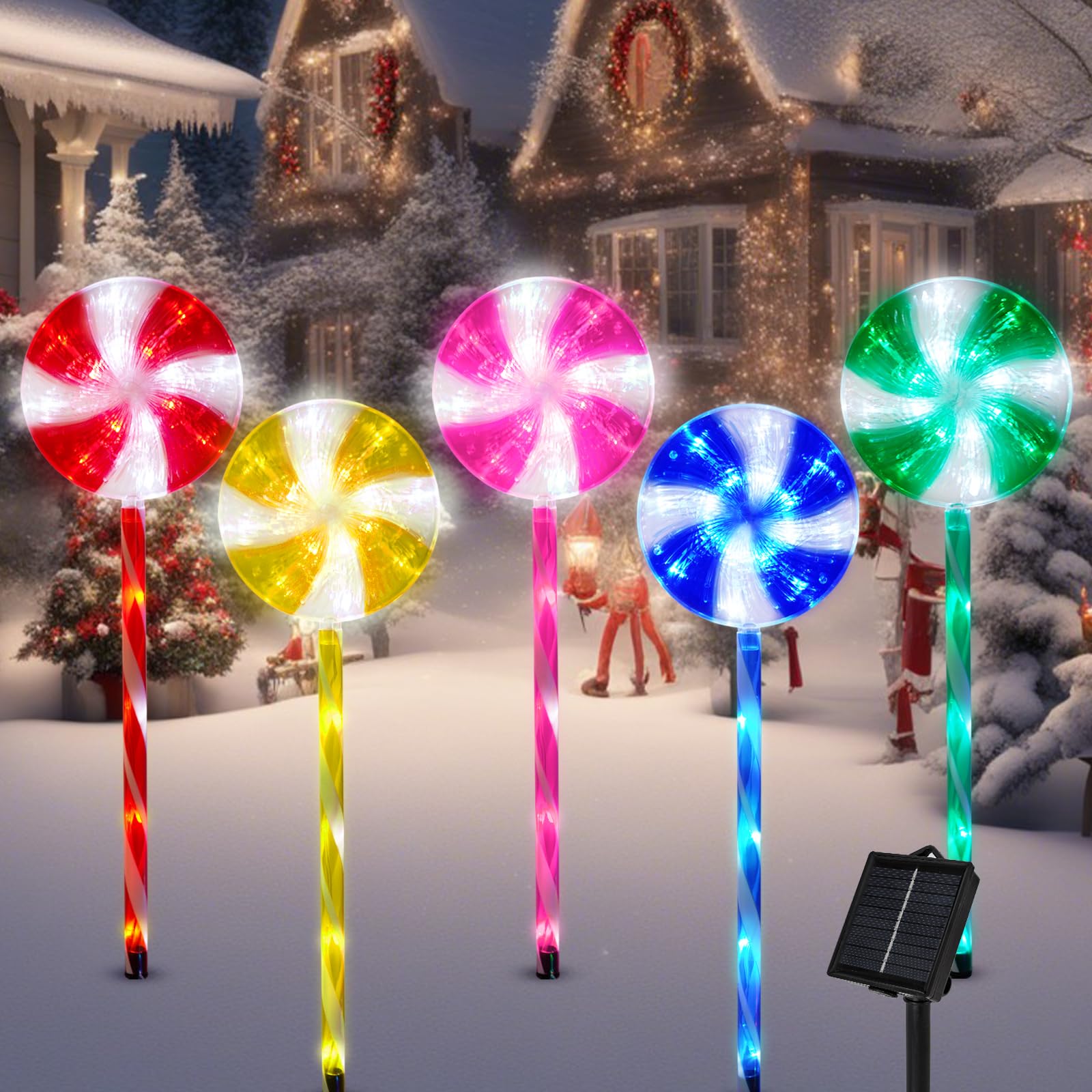 Amazon.com : Outdoor Christmas Decorations Solar Pathway Lights