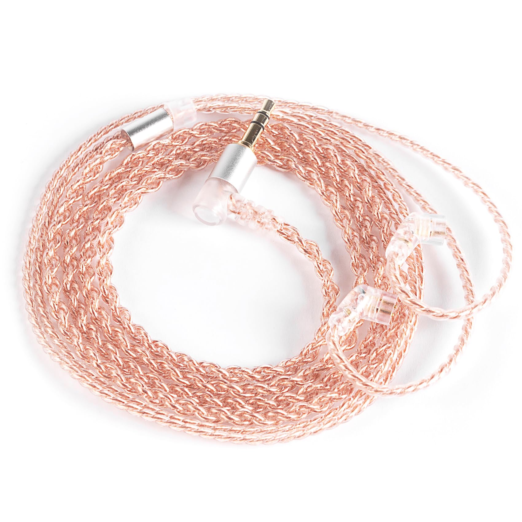 KBEAR 4-Core Pure Copper Recessed 2Pin IEM Cable, HiFi Wired Earbuds Detachable Cable for KZ ZS10 PRO/ZS10 PRO X/ZSN/ZSN PRO/ZSN PRO X/DQS/ZSX/EDX/EDX