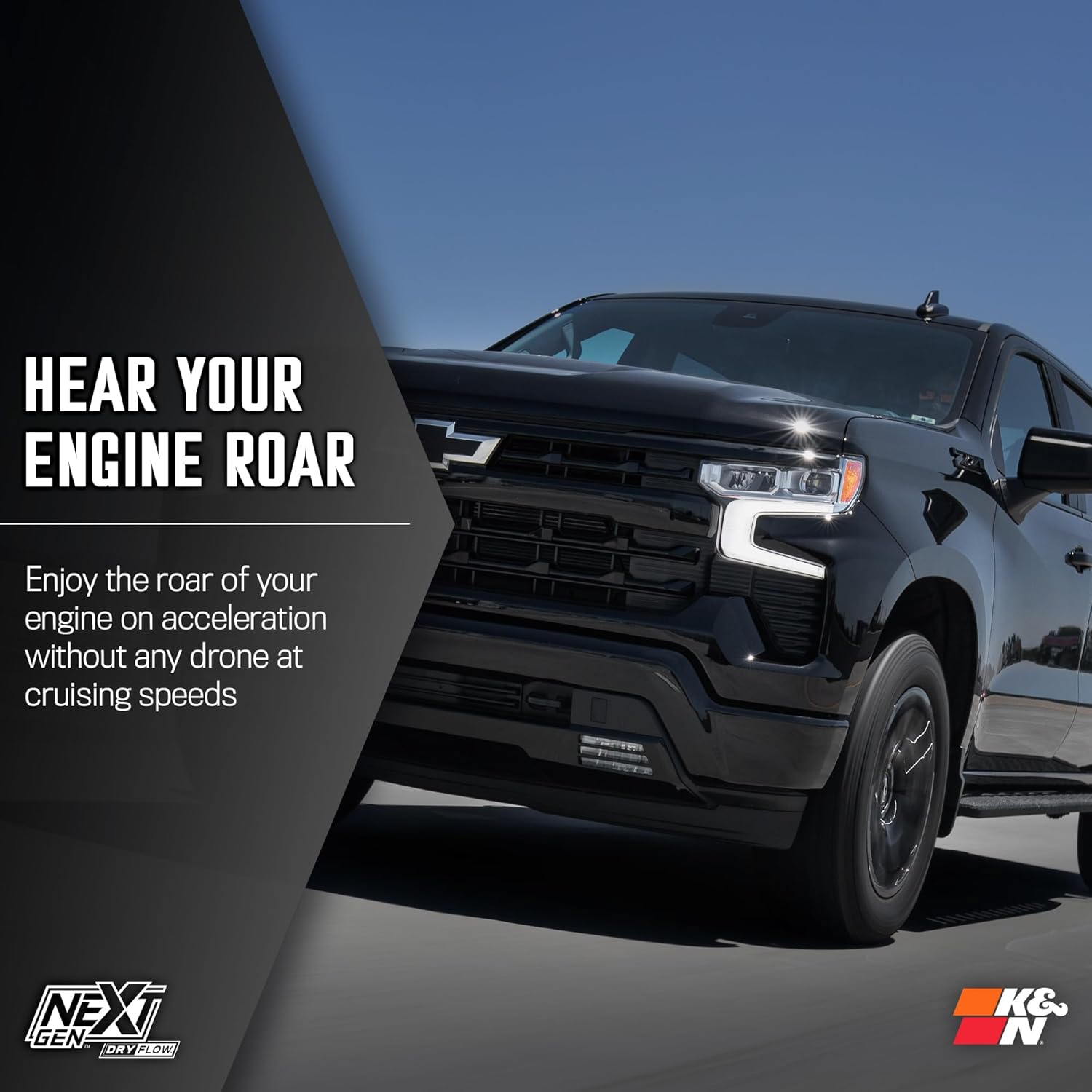 K&N NextGen Cold Air Intake System: Dry-Flow Cotton Filter: Compatible with 2019-2025 CADILLAC/CHEVROLET/GMC Escalade; Silverado 1500; Suburban; Tahoe; Sierra 1500; Yukon; Yukon XL; 50-3110D