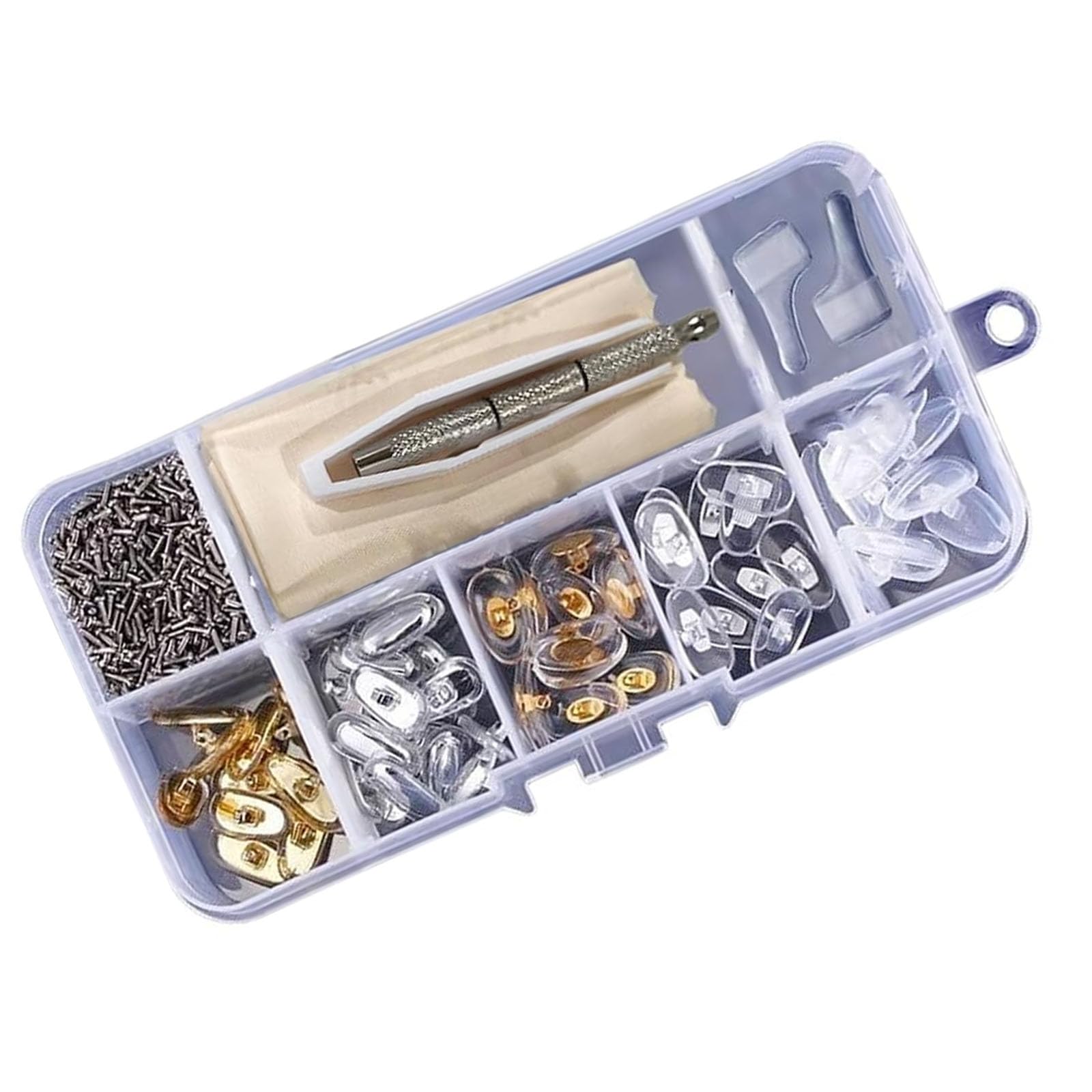 Amazon | [LUYING] メガネ 鼻パッド ハード 金属 交換セット 中央金具