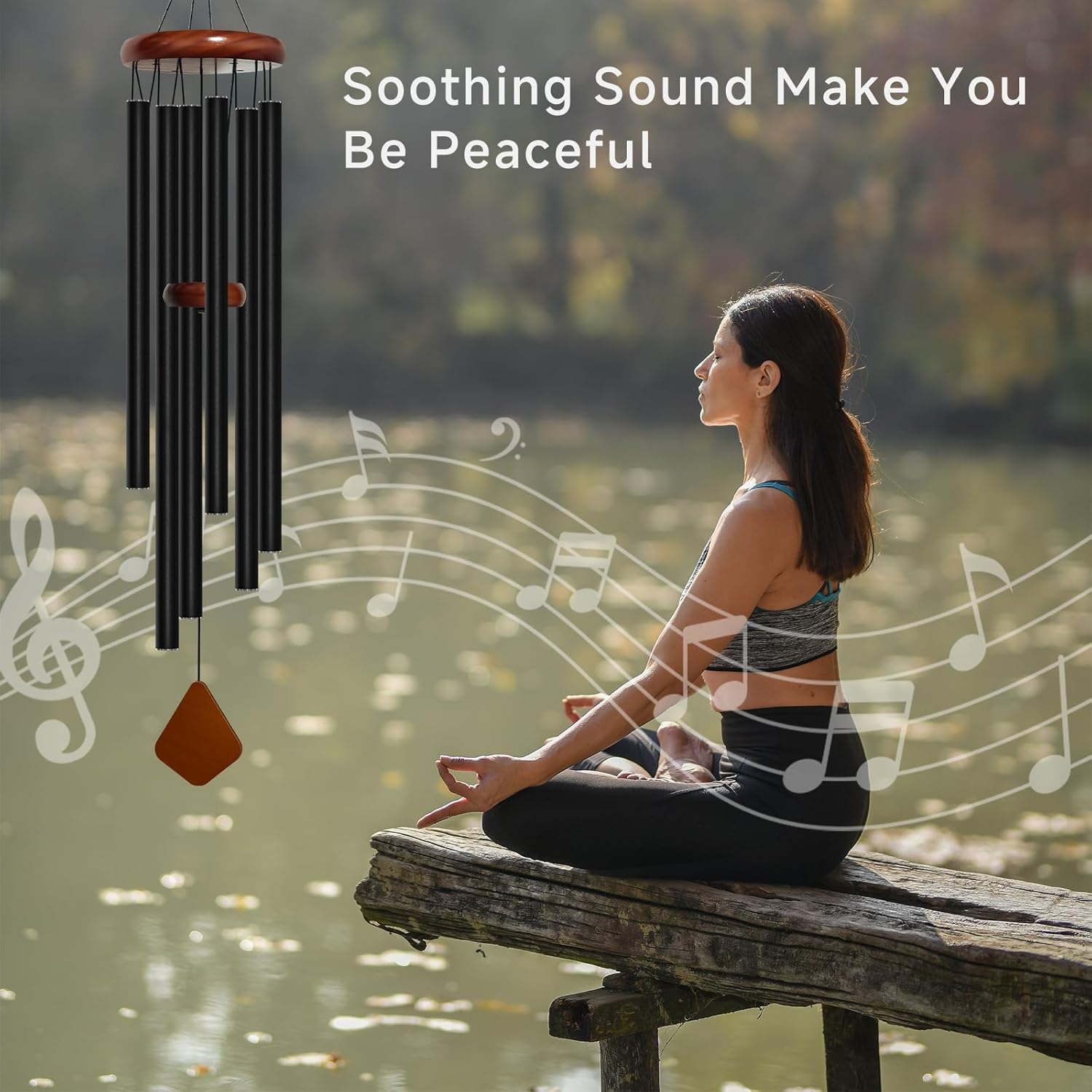 50'' Wind Chimes for Outside Deep Tone, Large Wind Chime, 6 Heavy Duty Tubes Metal Extra Large Wind Chimes Outdoor, Decoration for Garden, Patio, Yard, Gifts for Mother's Day(Rhombus)