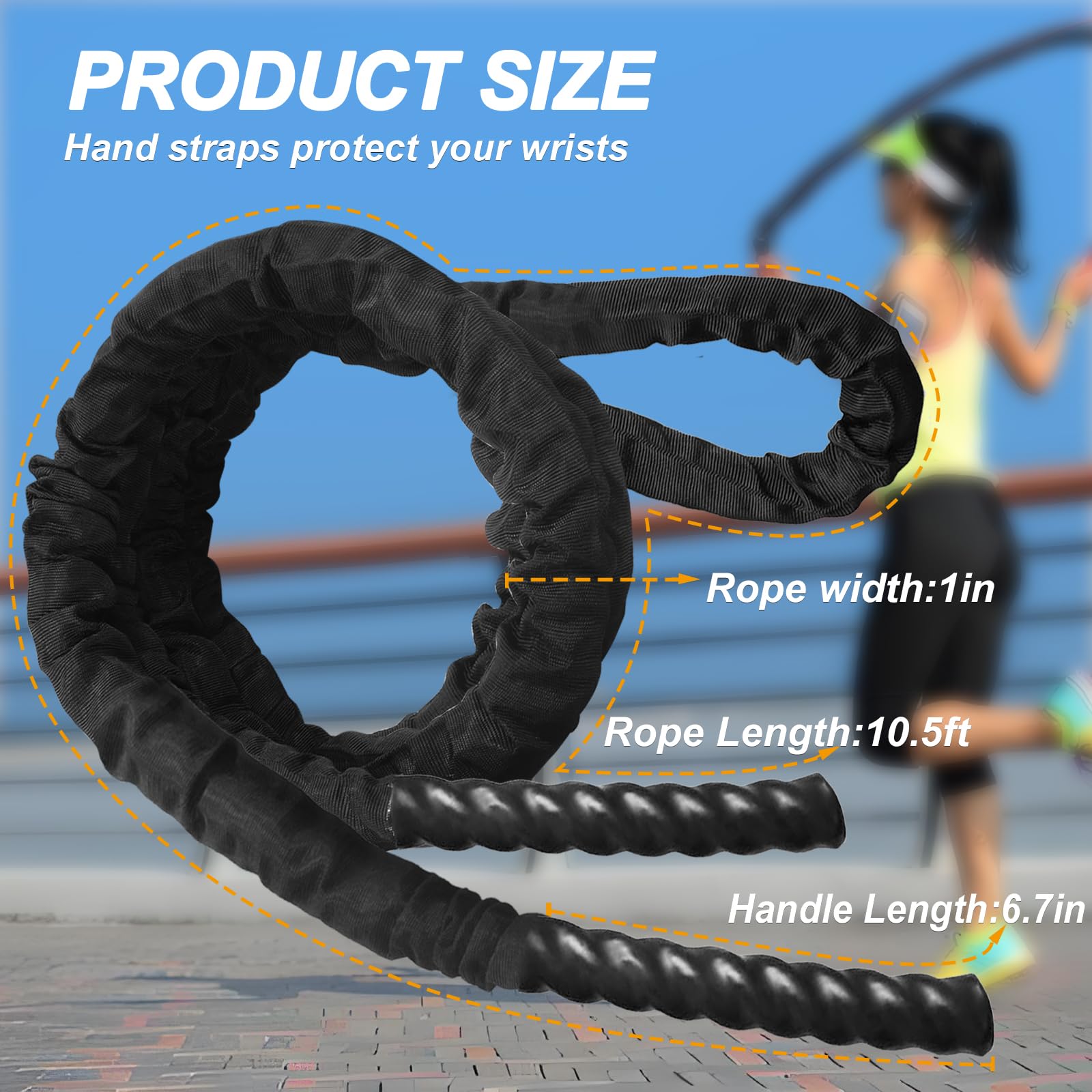 s ZENY Exercise 1.5/2 Inch Diameter 30ft/40ft/50ft Length Poly Dacron ...