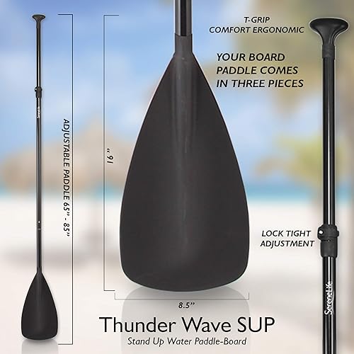 Miniatura 9 de SereneLife Tabla de remo inflable de pie, diseño amplio y estable, cubierta antideslizante para adultos y jóvenes con accesorios de tabla de remo de