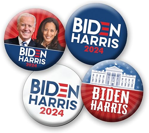 Miniatura 4 de Paquete de 8 mini botones de 1 pulgada  Joe Biden para presidente Pines de solapa surtidos Biden Harris 2024  Diseño 6004, Metal, Sin gemas.