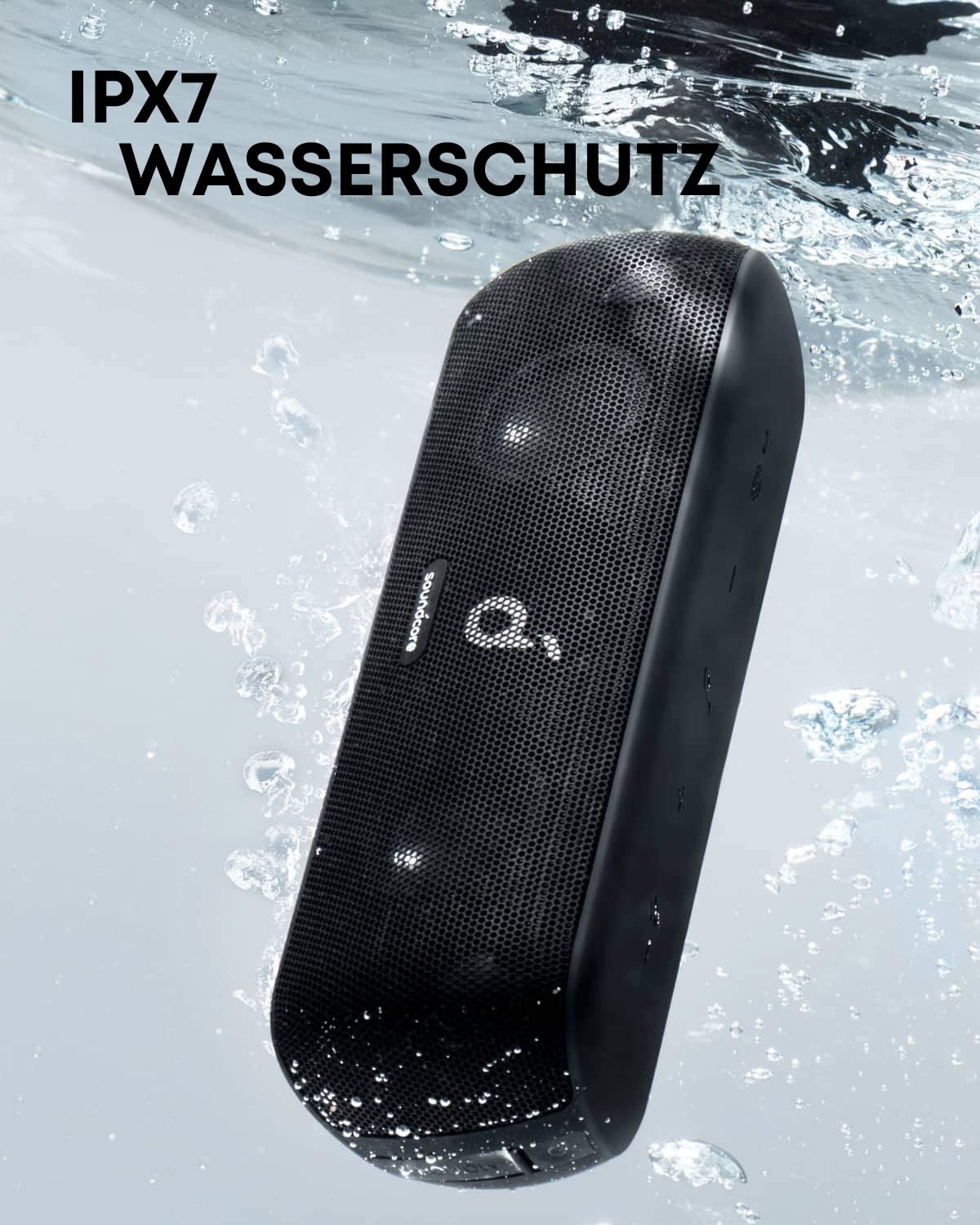 soundcore Motion+ Bluetooth HiFi Lautsprecher mit Hi-Res 30W Audio, Intensiver Bass, Kabelloser, mit App, USB C Konnektivität, Flexibler EQ, 12h Akkulaufzeit, IPX7 Wasserschutz (Schwarz)