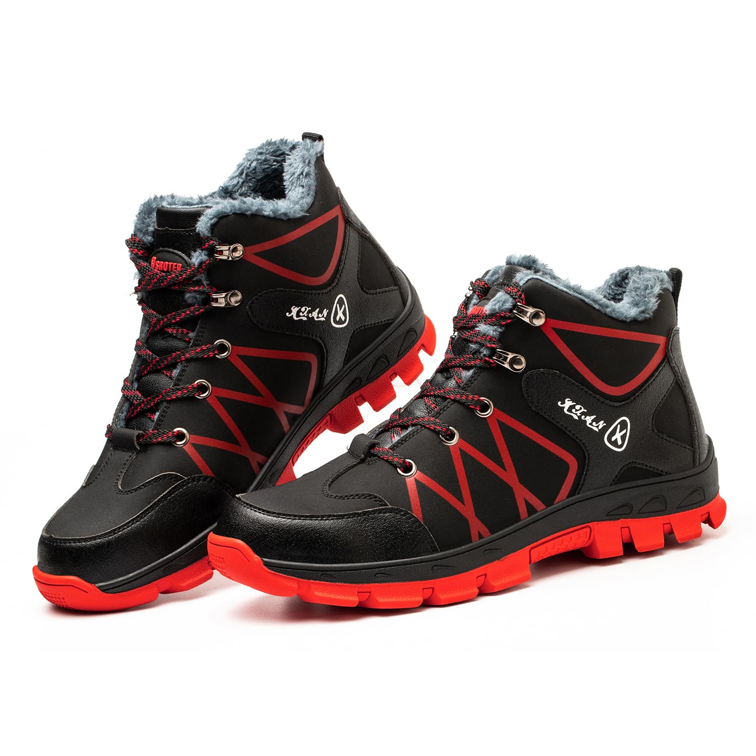 SVVSHE Scarpe Antinfortunistica Uomo Invernali Scarpe da Lavoro Donna Punta in Acciaio Leggero Stivali Antinfortunistica Uomo Scarpe da Trekking Impermeabile