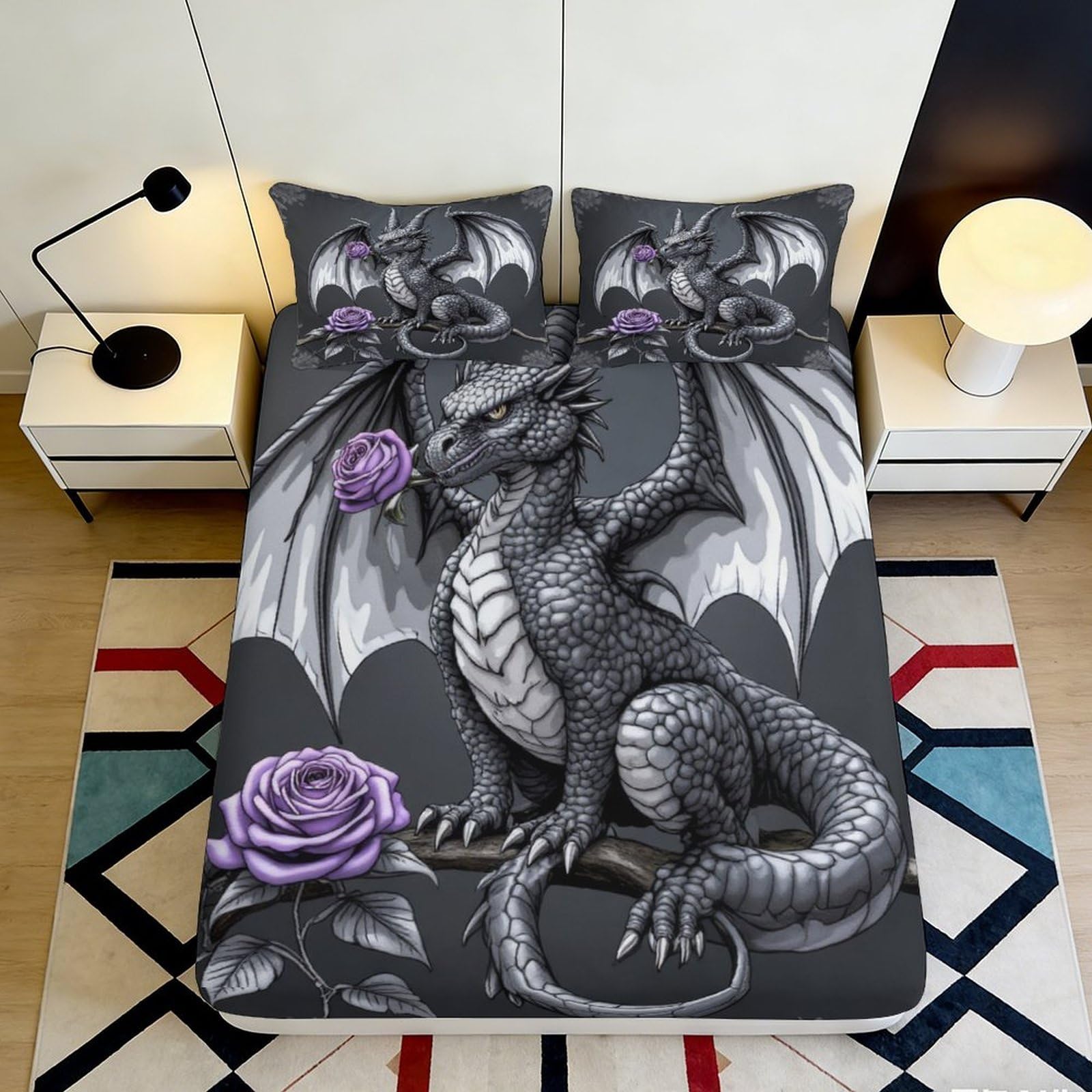 3D Printed Stadium Fitted Sheet Microfiber Deep Pocket Non-Slip Bedding Stadium Mattress Fitted Cover for Adults Teens 120x200x25cm
