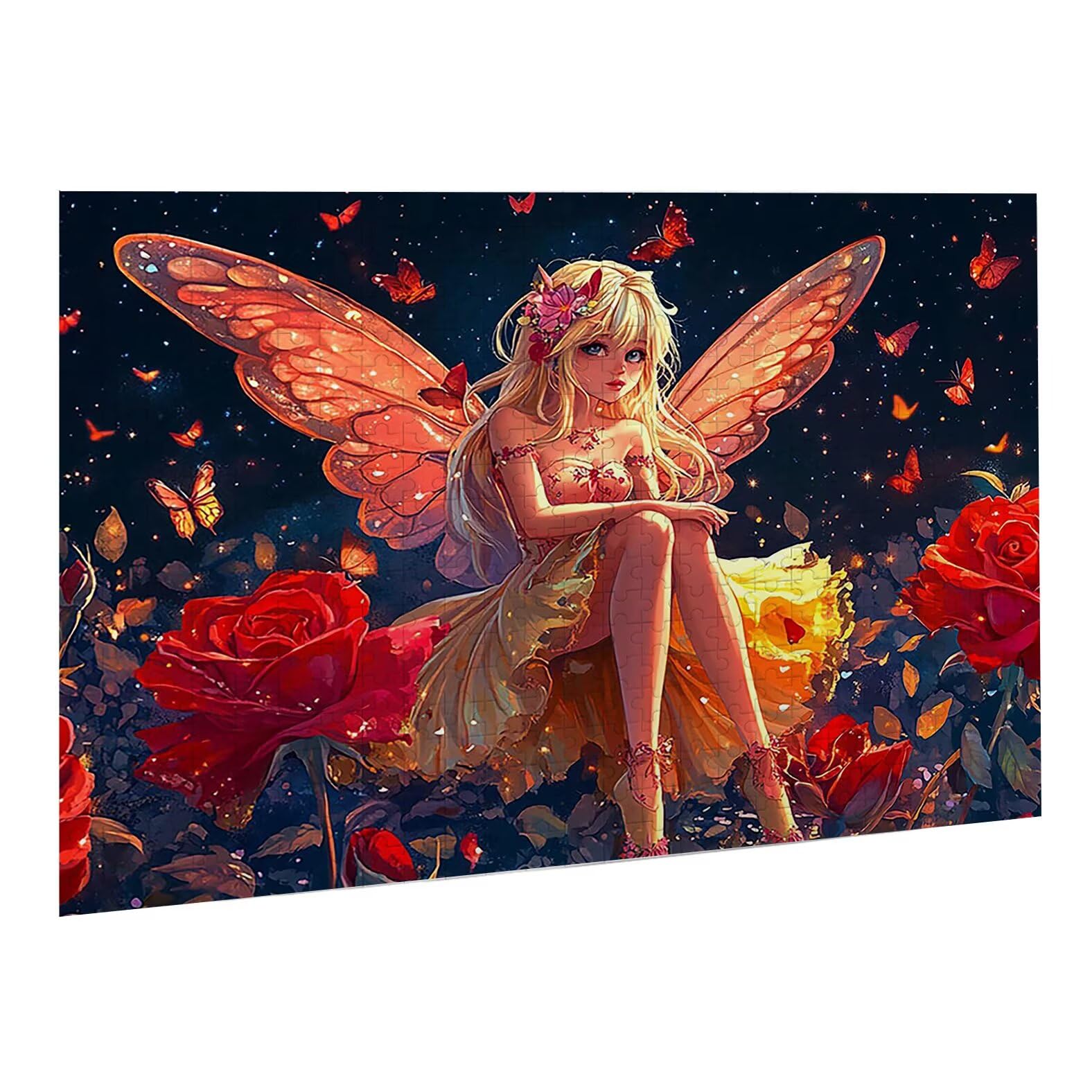 Puzzle dla dorosłych, 5000 sztuk, trudne drewniane puzzle, gra, gra logiczna, gra ręczna, dekoracja rodzinna, kreatywne hobby, prezent 105 x 156 cm czerwona róża kobieta K0F-414
