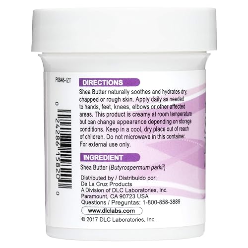 Miniatura 2 de De La Cruz Manteca de karité 100% pura y natural, hidratante para pieles secas, irritadas y ásperas, 2 onzas.