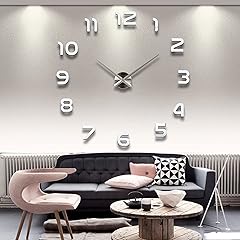 THIDARGO 3 D DIY Wall Clock Arabic Numerals Clock Frameless Mirror Surface Wall Sticker Home Decor photo THIDARGO 3 D DIY Wall Clock Arabic Numerals Clock Frameless Mirror Surface Wall Sticker Home Decor