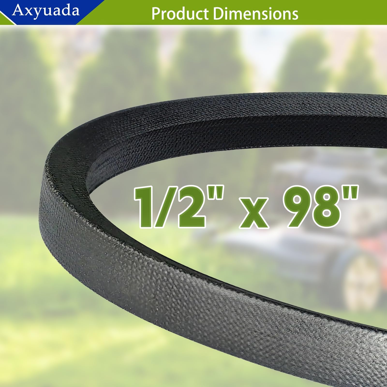 GX24154 - Correa de transmisión para cortacésped (1/5.1 cm x 248.9 cm) para modelos John Derre | Compatible con D105, E100, X105, X106 y 120, 140, 300, 314, 316, 317, 318, 322, 330, 332, 338, 420, 430.