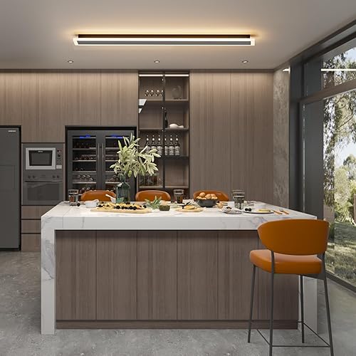 Miniatura 5 de Tipace Paquete de 2 apliques de pared para exteriores de 39.4 pulgadas de largo, lámpara LED moderna de pared con acrílico esmerilado, impermeable,