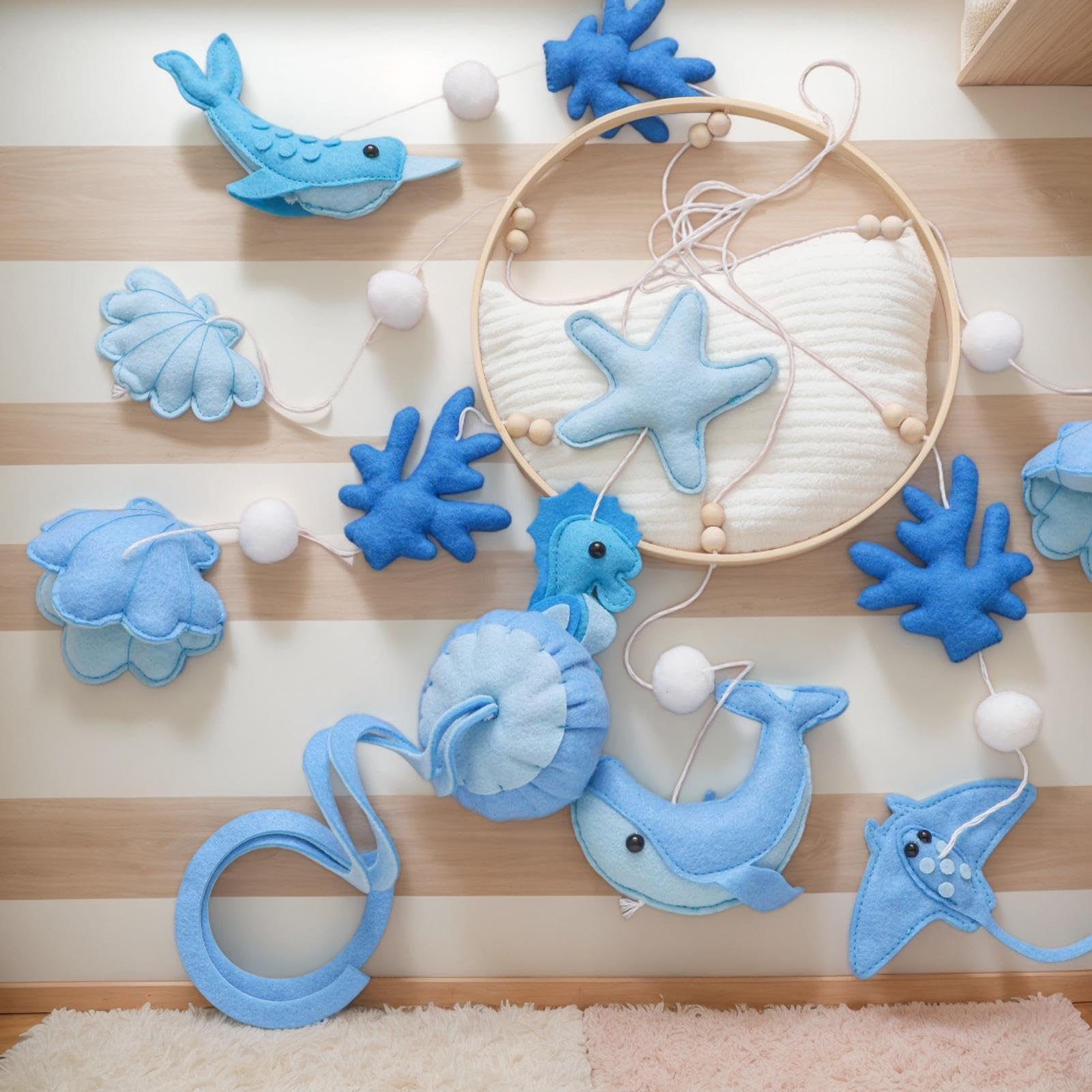 Mobile Per Culla Assistenza Sonno Sospenso E Lenitivo, Risveglio Sensoriale | Giocattolo Sospendibile Per Letto Bambino Soffitto,Culla,Tappeto di veglia,Passeggino,Camera per bambini,Accessori