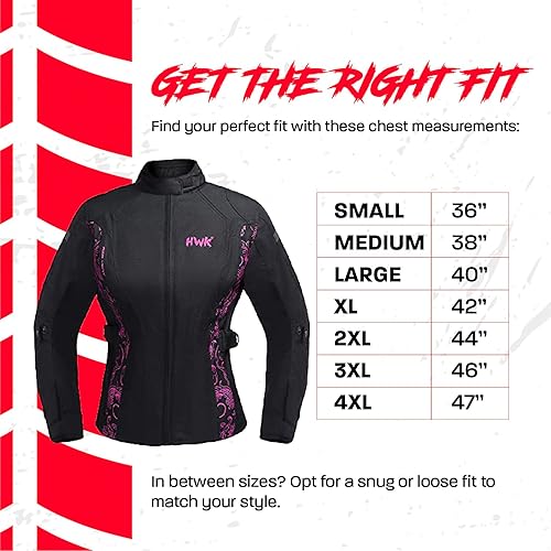 Miniatura 5 de HWK Chaqueta de moto para mujer, chaqueta Impermeable de moto CE Armadura