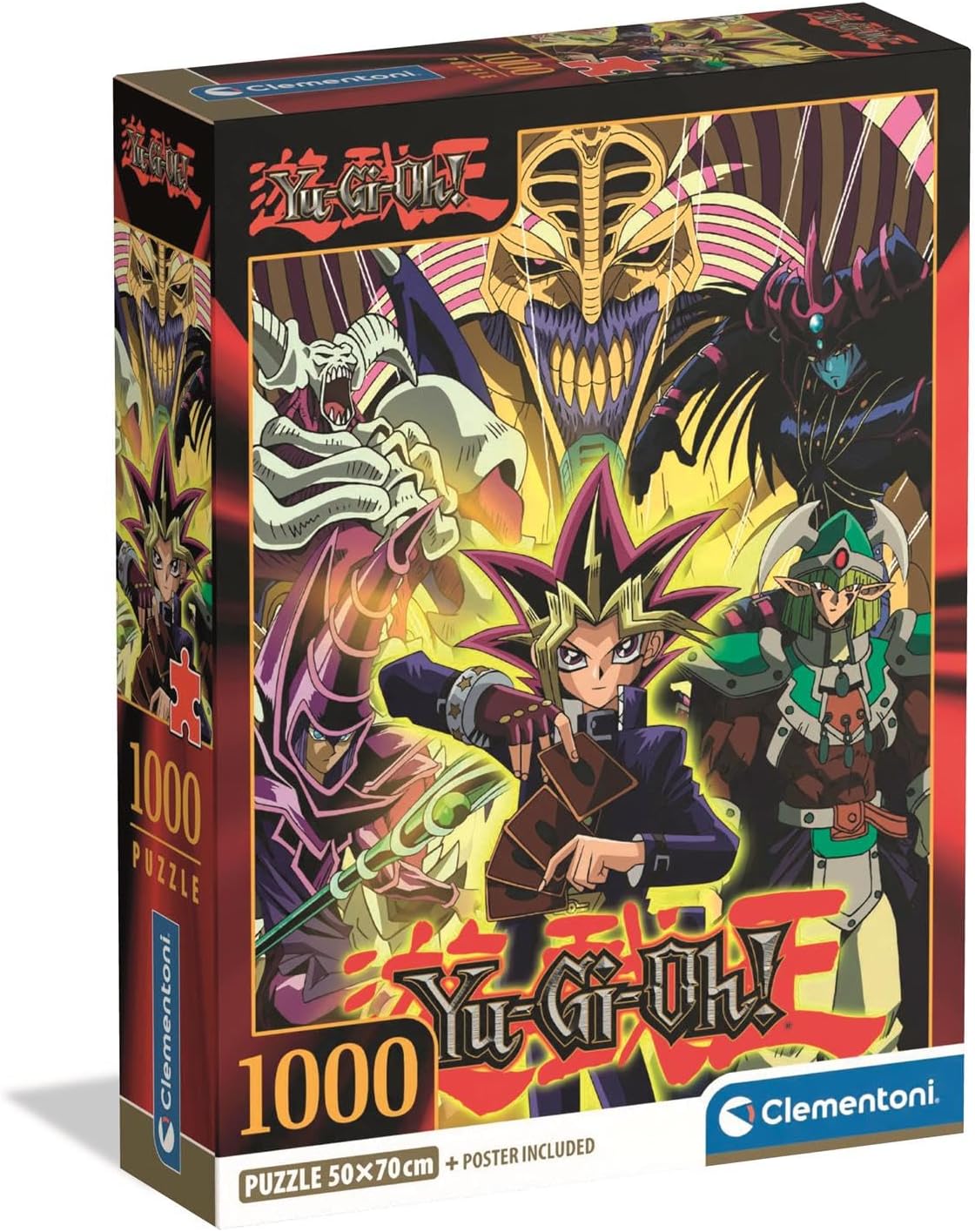 Clementoni Jigsaw Puzzle 1000 Pieces YuGiOh, Puzzle for Adults 14-99 Years, Compact Box, 39899, Made in Italy