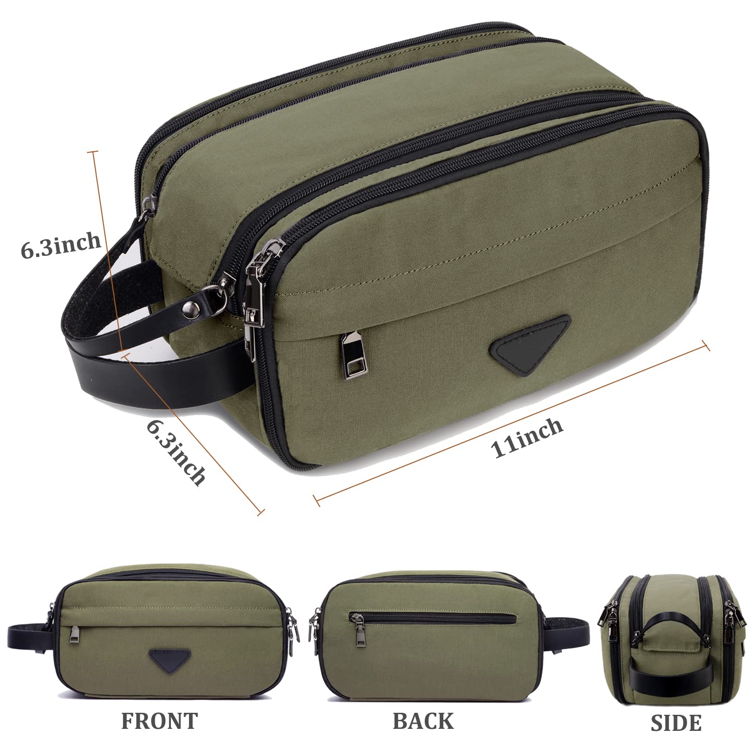 CROCOD Toiletry Bag for Men - Water-Resistant Oxford Travel Organizer