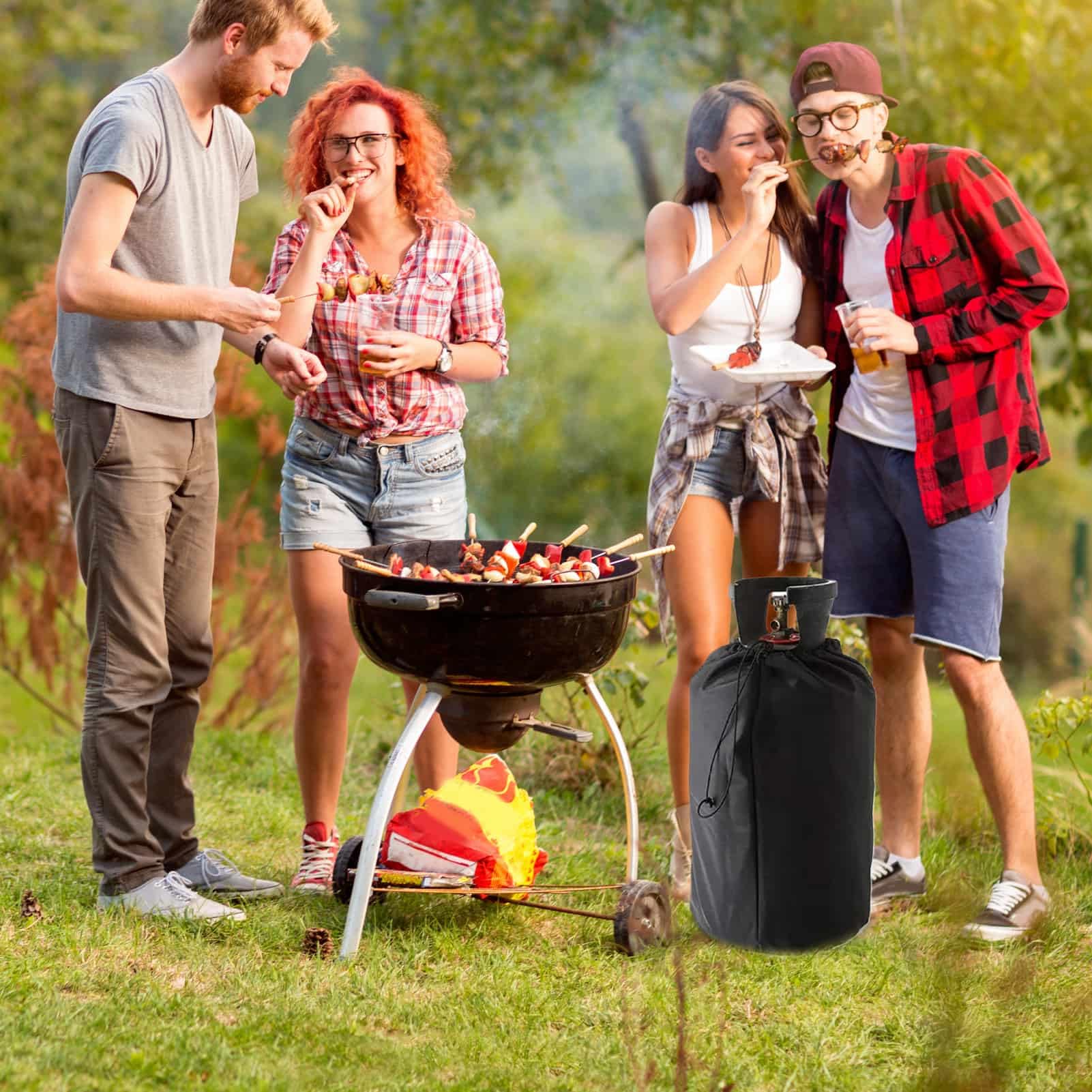 Tankabdeckung Für Propan-Gasflaschen - 30x50cm Wasserdicht - Mit UV-Schutz & Kordelzug Für Camping & Grill