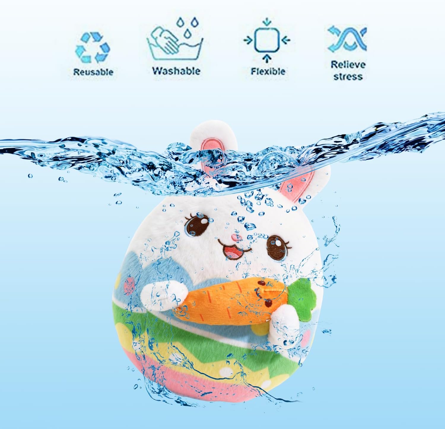 Easter Stuffed Bunny, Easter Egg Bunny Stuffed Animal,Cute Plushie Gift Decoration for Easter