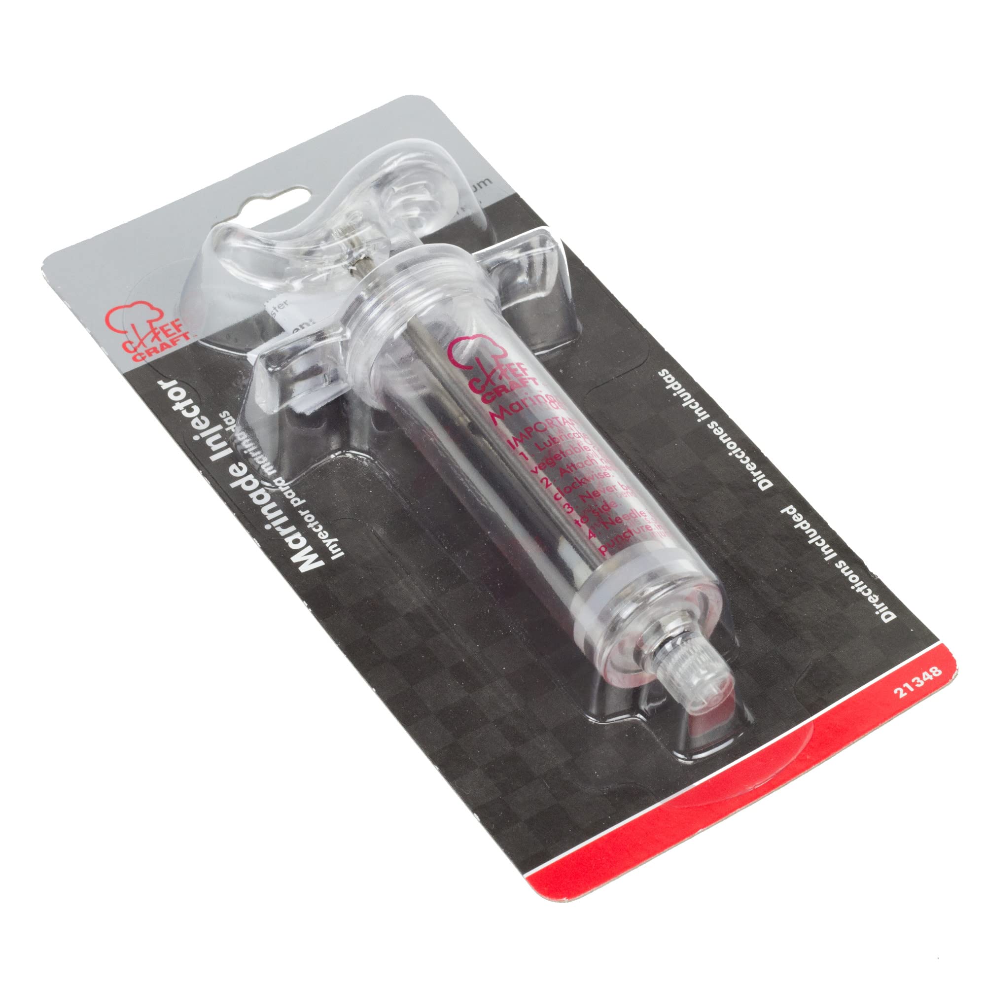 Chef Craft Seleccionar plástico Resistente Inyector de Adobo, Transparente