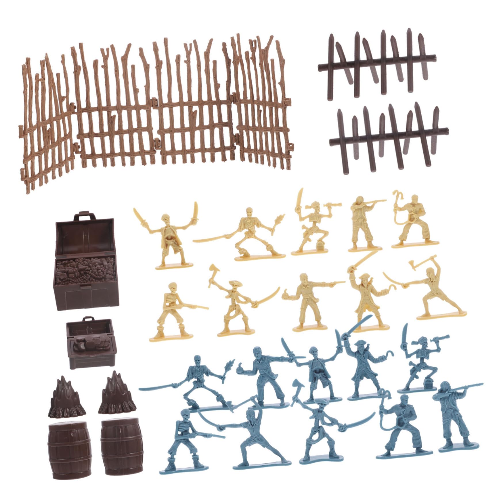 UPKOCH 1 Set Pirate Soldier Toys Pirate Figures Miniatures Skeleton Warrior Pirate Action Figures Playset Pirate Pretend Toy Pirate Warrior Props Medieval Miniature Pirate Men Plastic