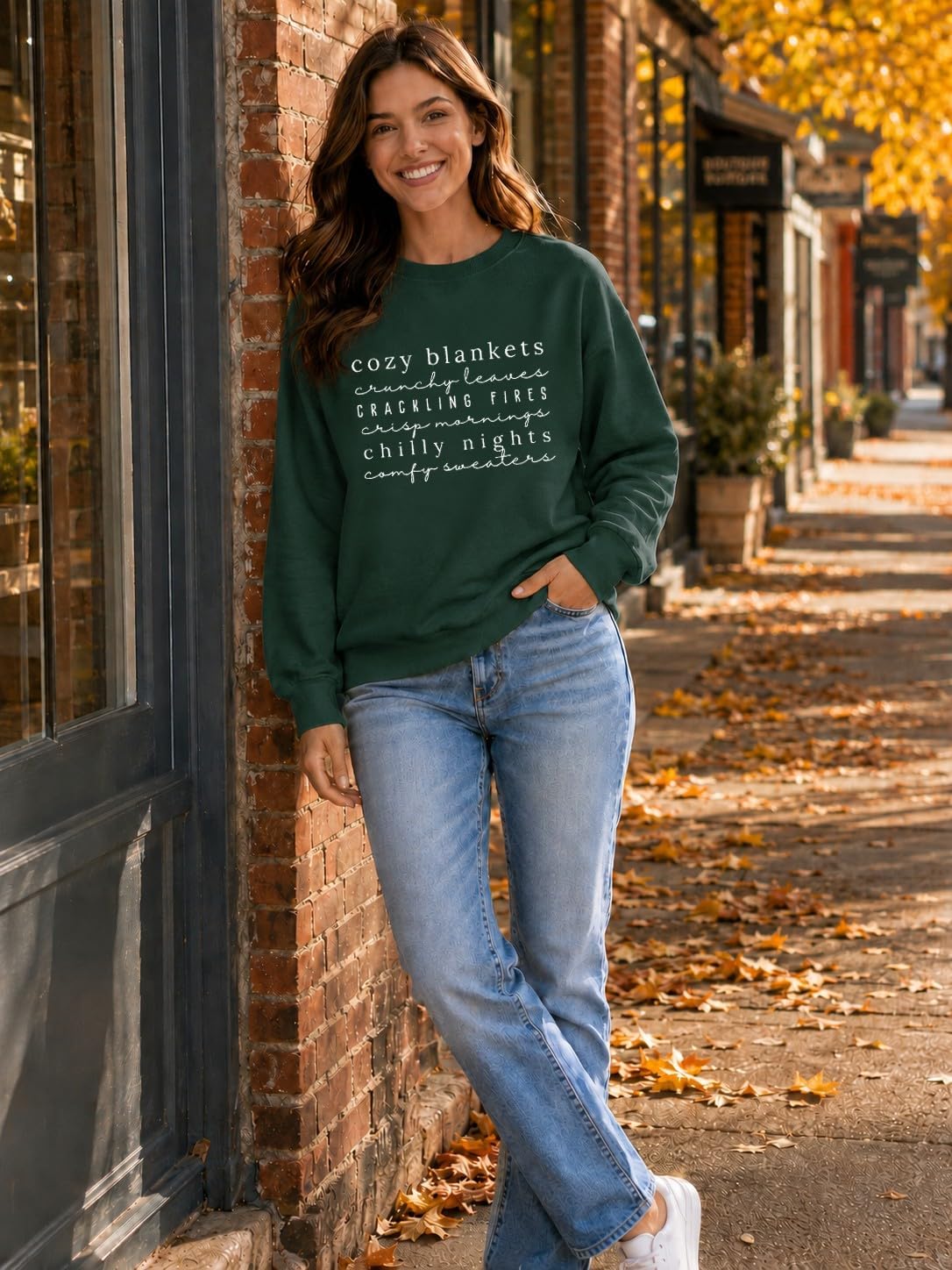 Letter Print Pullover for Women Thanksgiving Sweatshirt Casual Graphic Long Sleeve Shirts Fall Crewneck Pullover Tops thumbnail