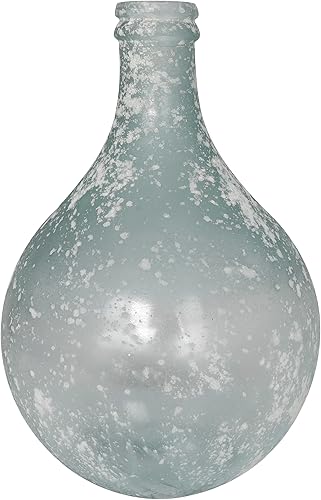 Miniatura 9 de Deco 79 Jarrón de vidrio costero, 15 x 15 x 22 pulgadas, verde azulado