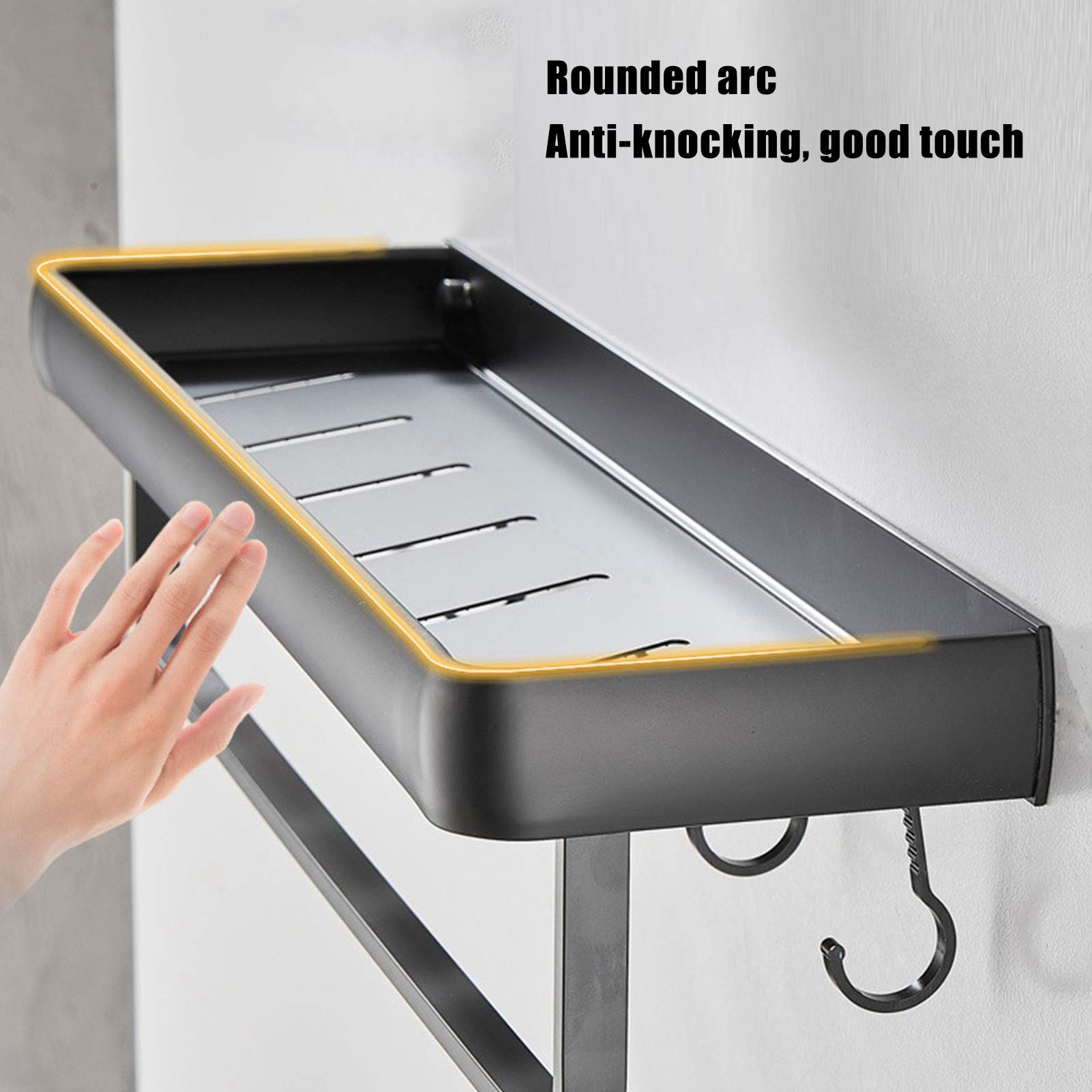 Estante De baño Estantes De baño, Estante Flotante Multifuncional De 19,6 Pulgadas Estantes De Cocina Montados En La Pared Estante De Almacenamiento De baño para Sala De estar Cocina Y Dorm