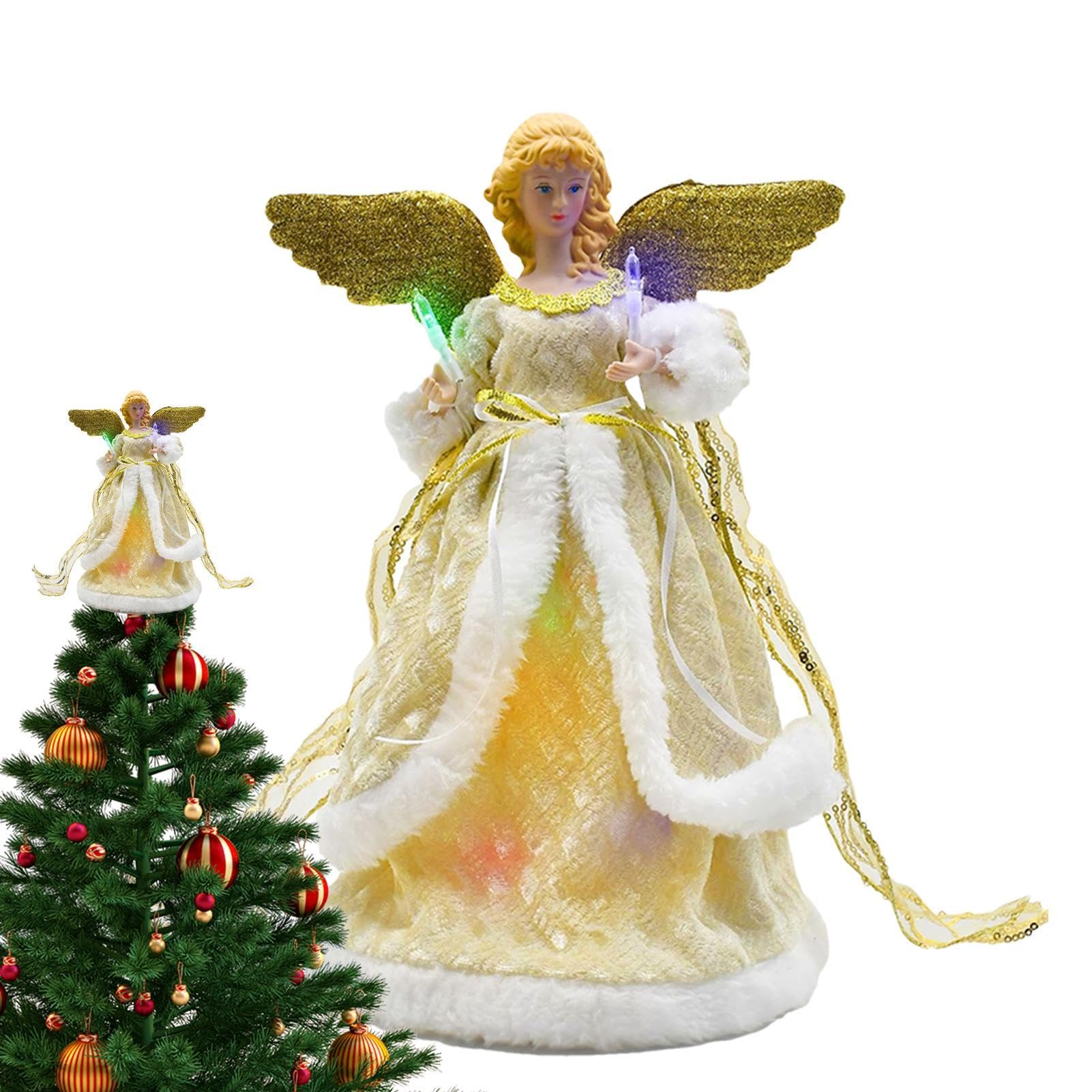 Amazon.co.jp: クリスマスエンジェルツリートッパー - 天使の置物