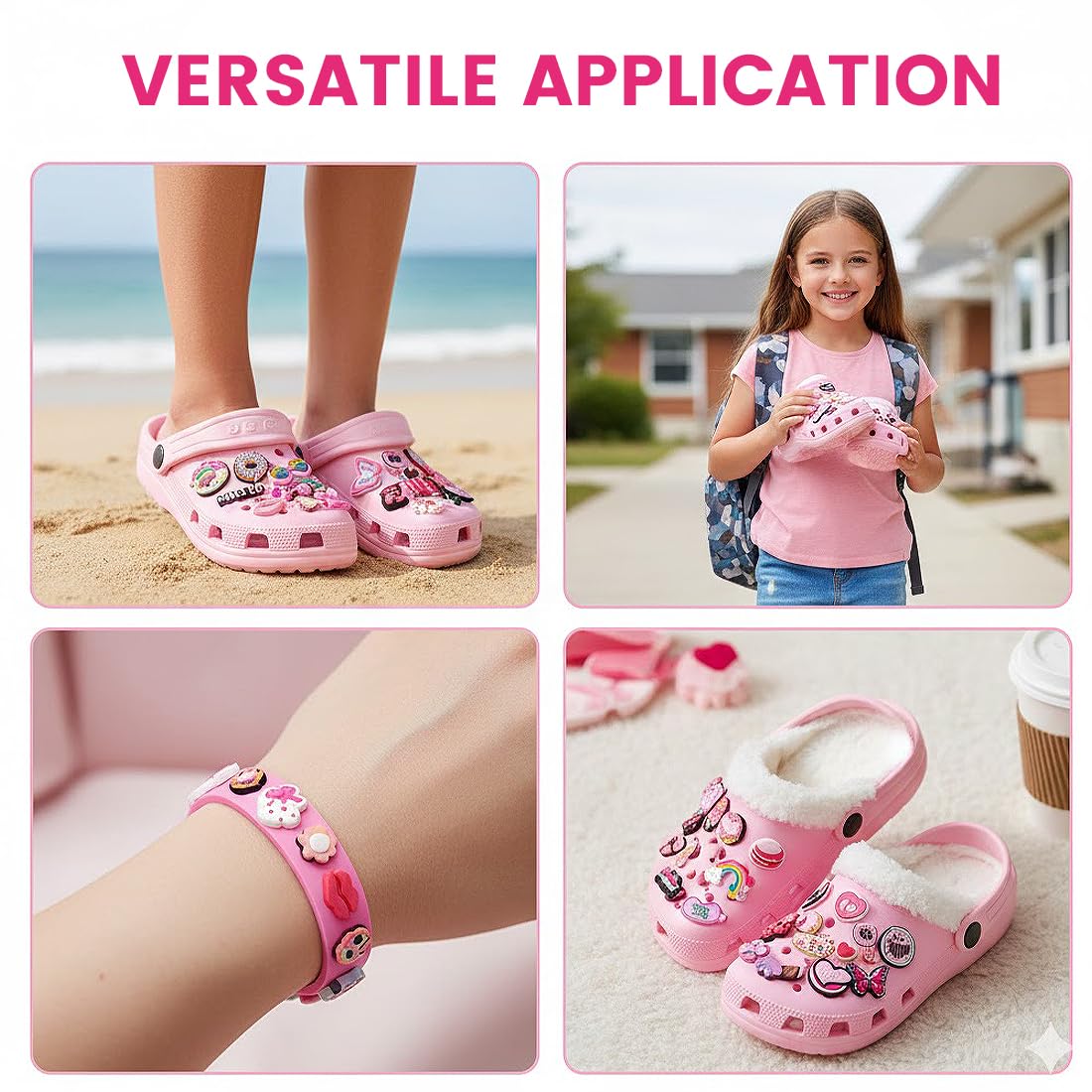 Akcesoria do Crocs - 50 sztuk - Broszka do chodaków sanitarnych - Ozdoby na buty - Szpilki Charms Shoe Charms - Kobiety Mężczyźni Dzieci - Opieka zdrowotna - Praca Fryzjer