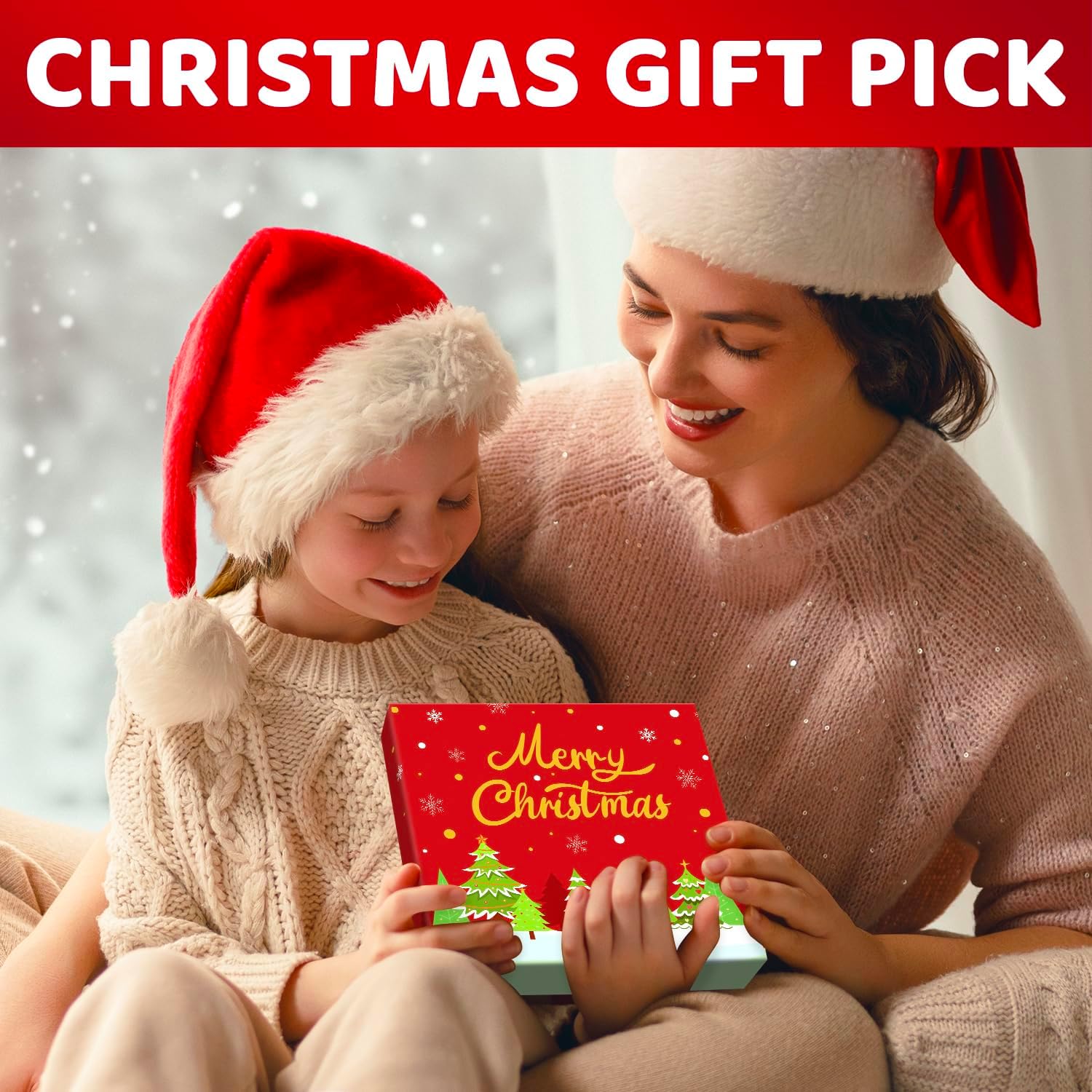 HAPPYPOP Secret Santa Gifts for Kids - Christmas Socks with Greeting Card for 4-9 Year Olds - Image 4