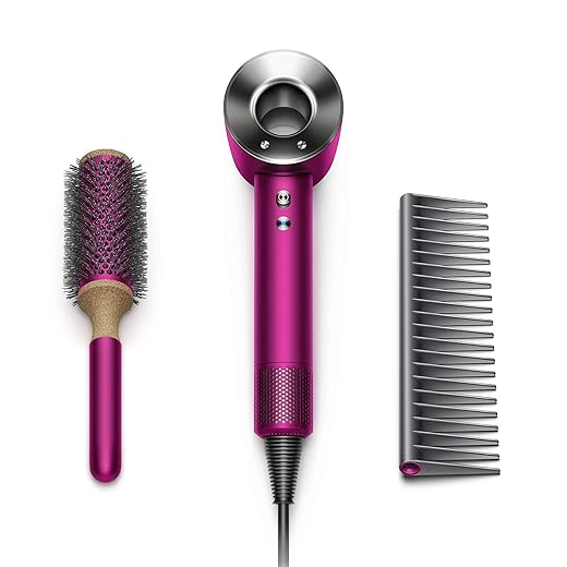 Dyson Supersonic Hair Dryer Limited Edition Gift Set, Fuchsia/Nickel (Renewed)