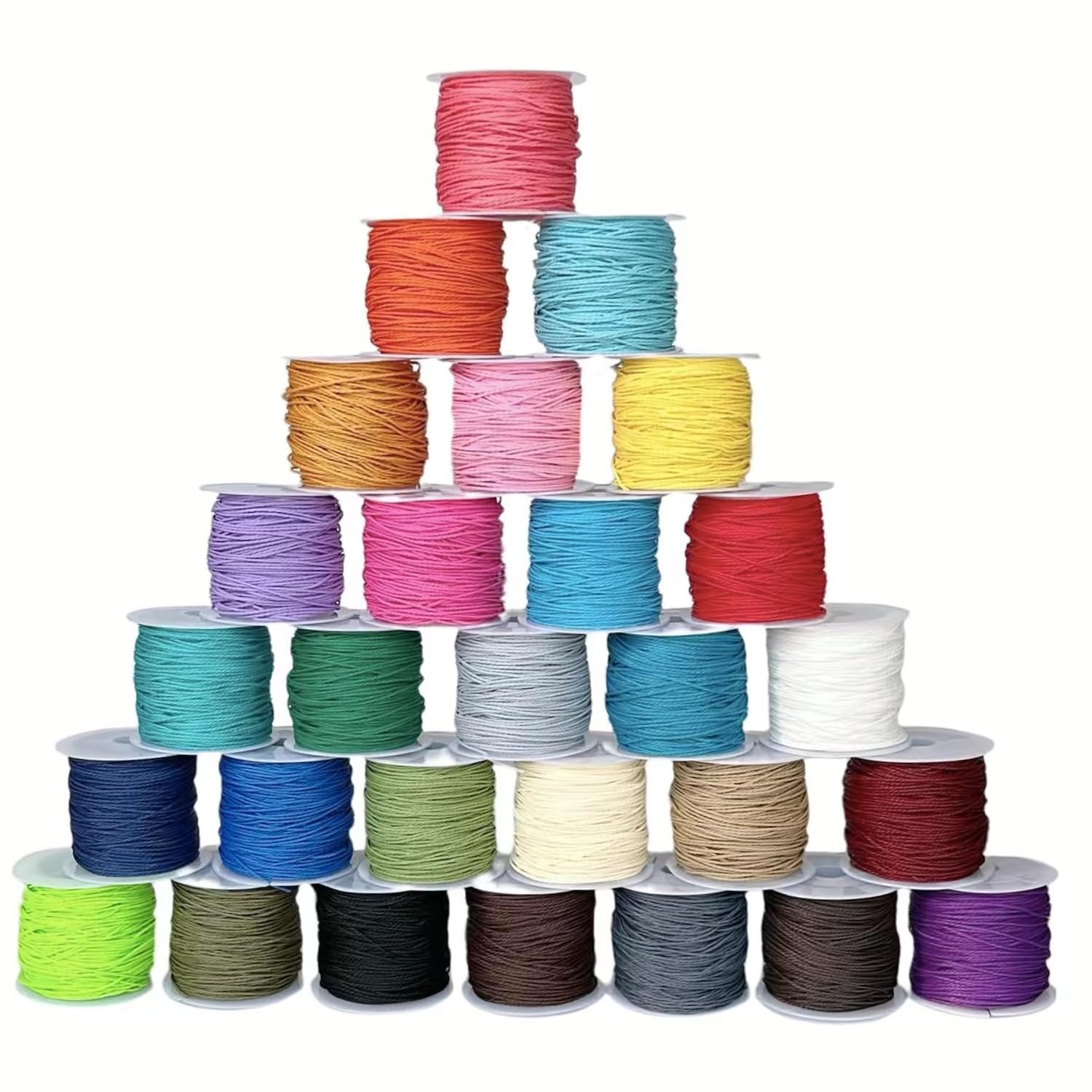 Amazon.com: 30 Colors 1mm Waxed Polyester Cord Bracelet Cord Wax Coated ...