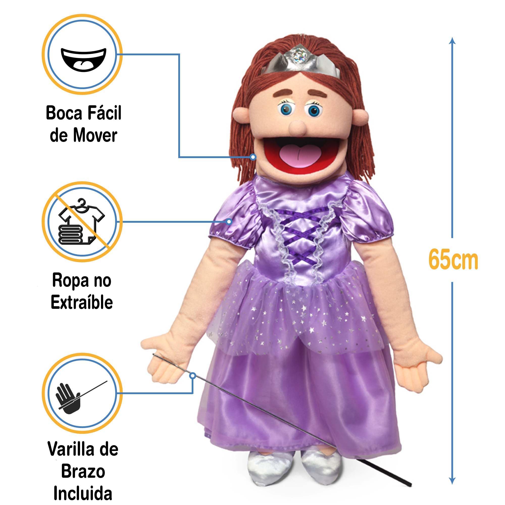 Princesa, Peach Girl, cuerpo completo, marioneta estilo ventrílocuo, 65 cm