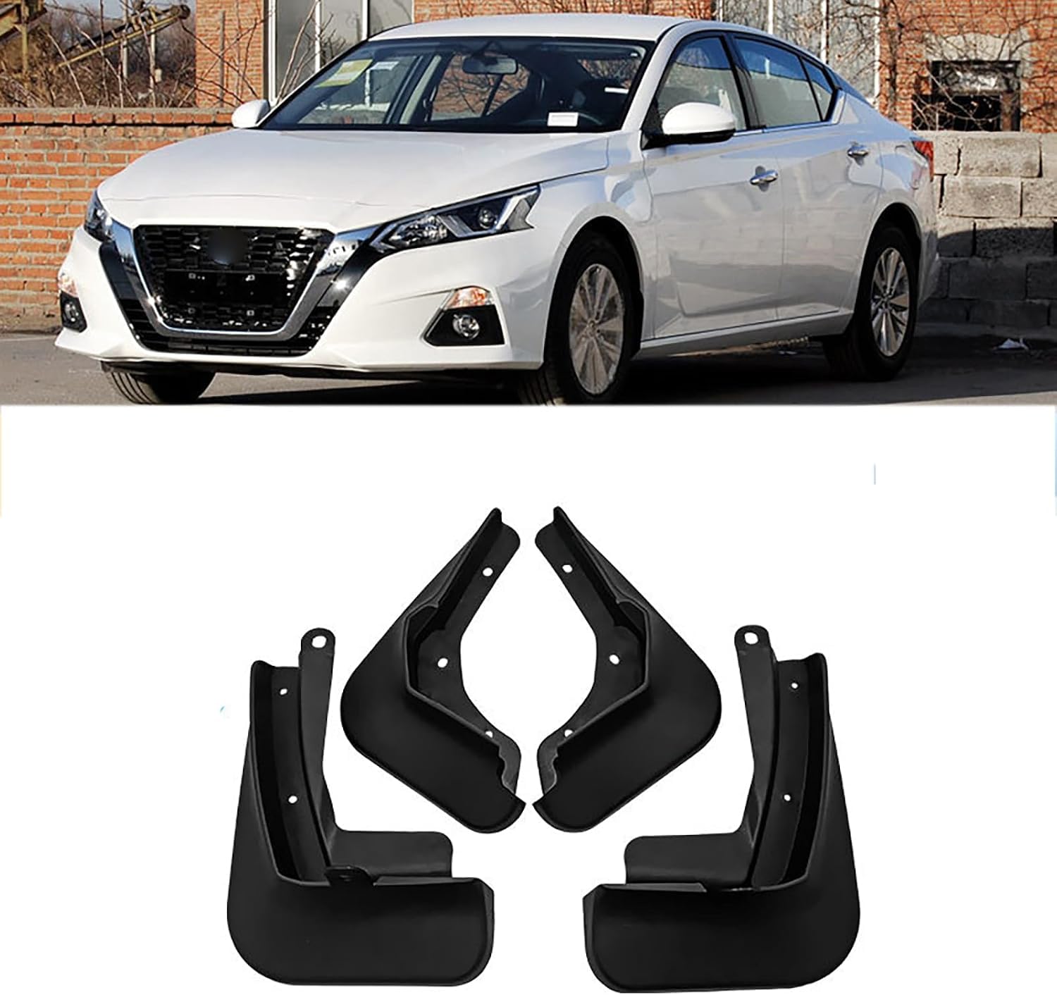 No-Drill Mudflaps for Nissan Altima 2019-2021, Bolt-On Kit, Road Legal