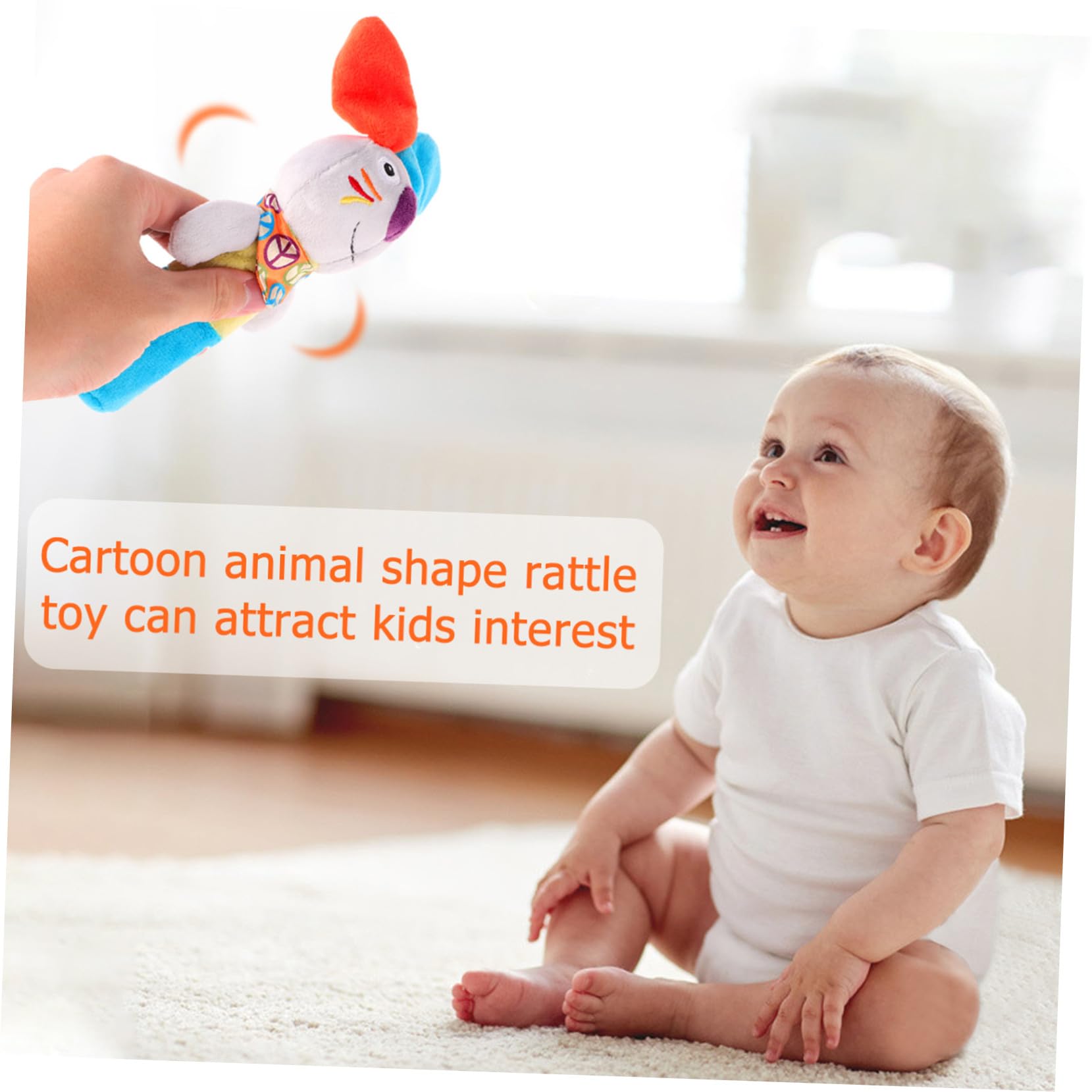 Préhension pour Bébés en Peluche, Animal Cartoon Sonore Interactif