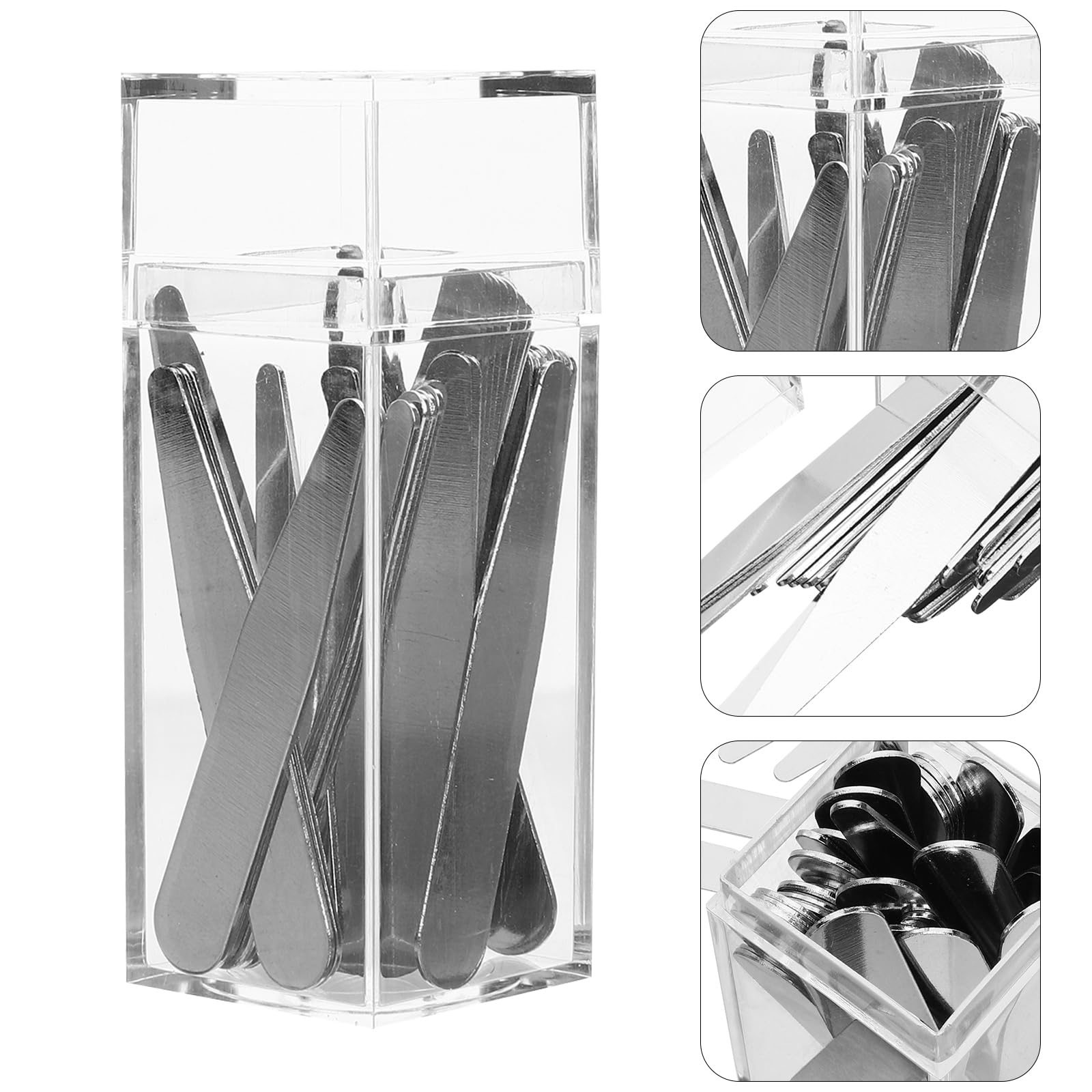Fermagli per Colletto Argento in Acciaio Inossidabile 40 Pezzi Bordo Liscio e Design Semplice, un Aspetto Professionale per Camicie Uomo e Donna