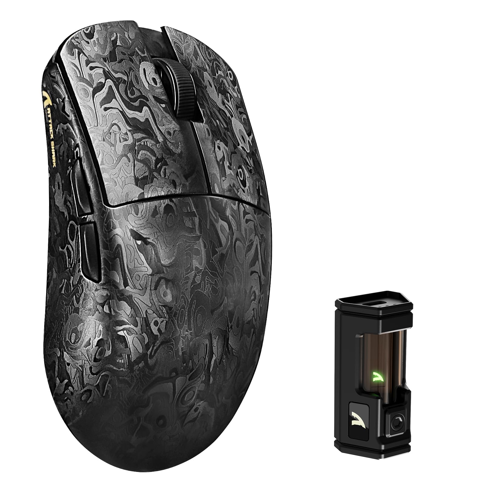 ATTACK SHARK R11Ultra 黒羽 ゲーミングマウス 49g Amazon | ATTACK SHARK R11Ultra 影鮫 カーボンファイバーマウス
