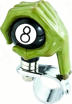 Lunssom Green Hand Steering Wheel Spinner Knob 8 Ball Control Turning Aid Helper Universal Vehicle